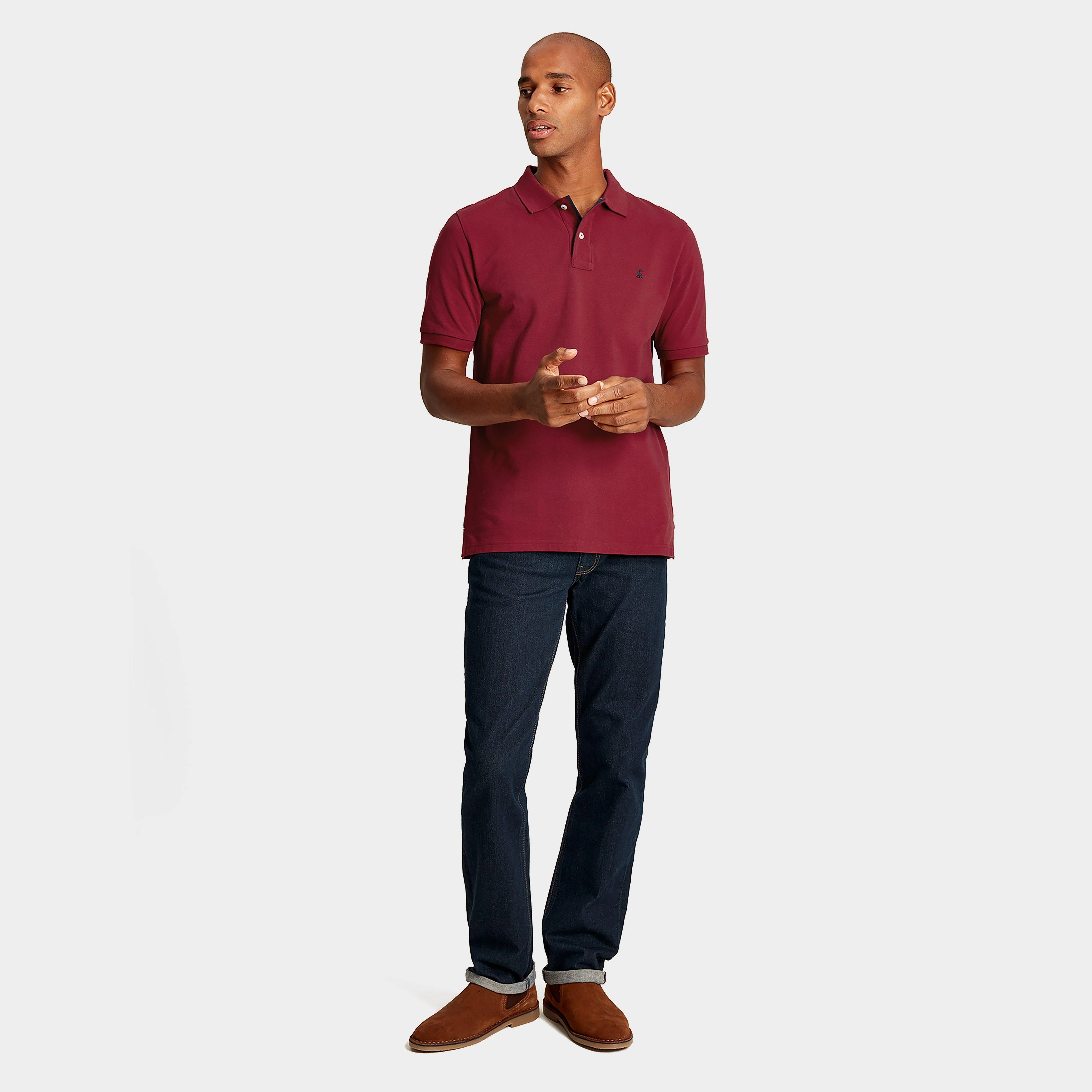 Mens Woody Polo Shirt Rhubarb - Image 6