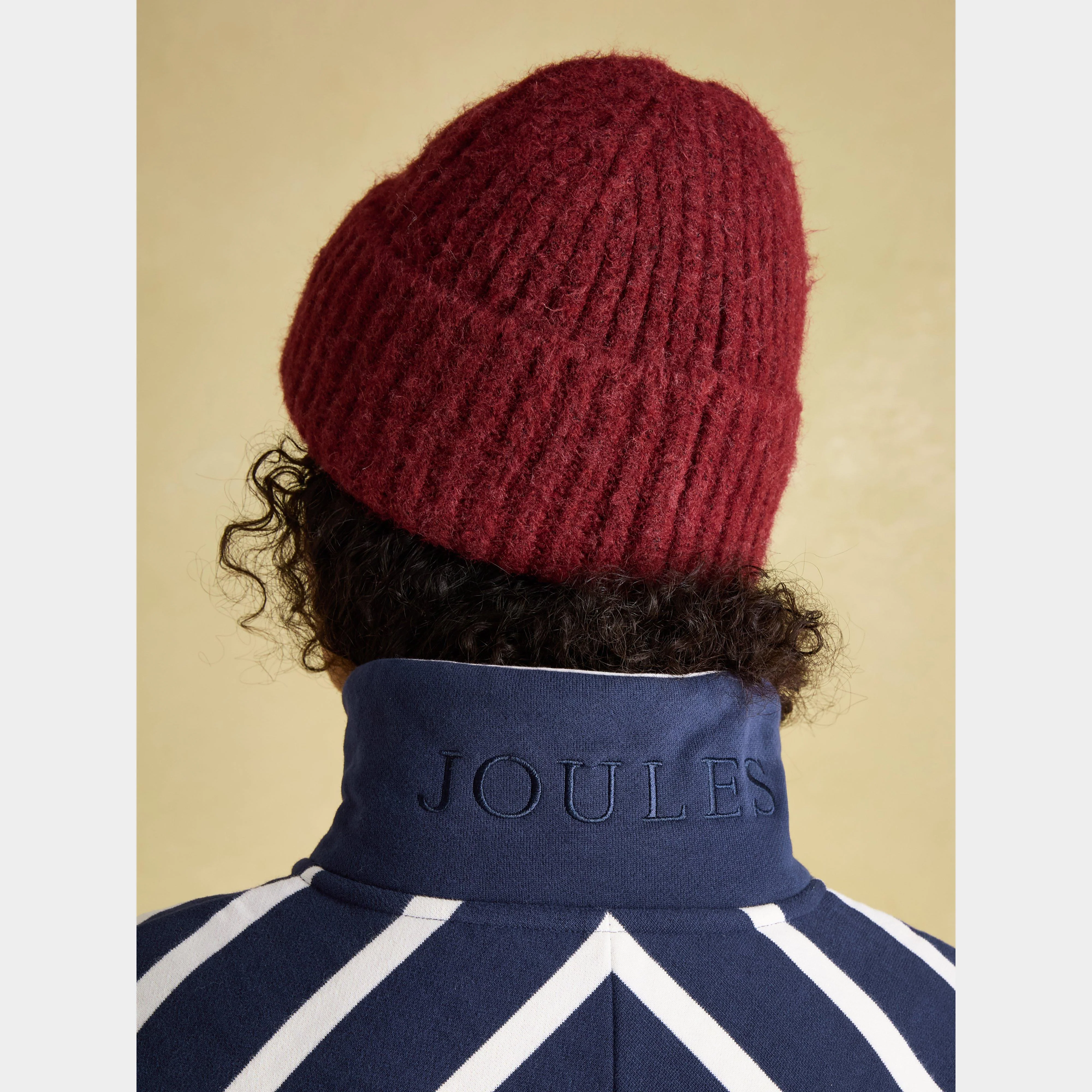 Womens Burnham Funnel Neck Quarter Zip Sweatshirt Navy Blue - Image 5