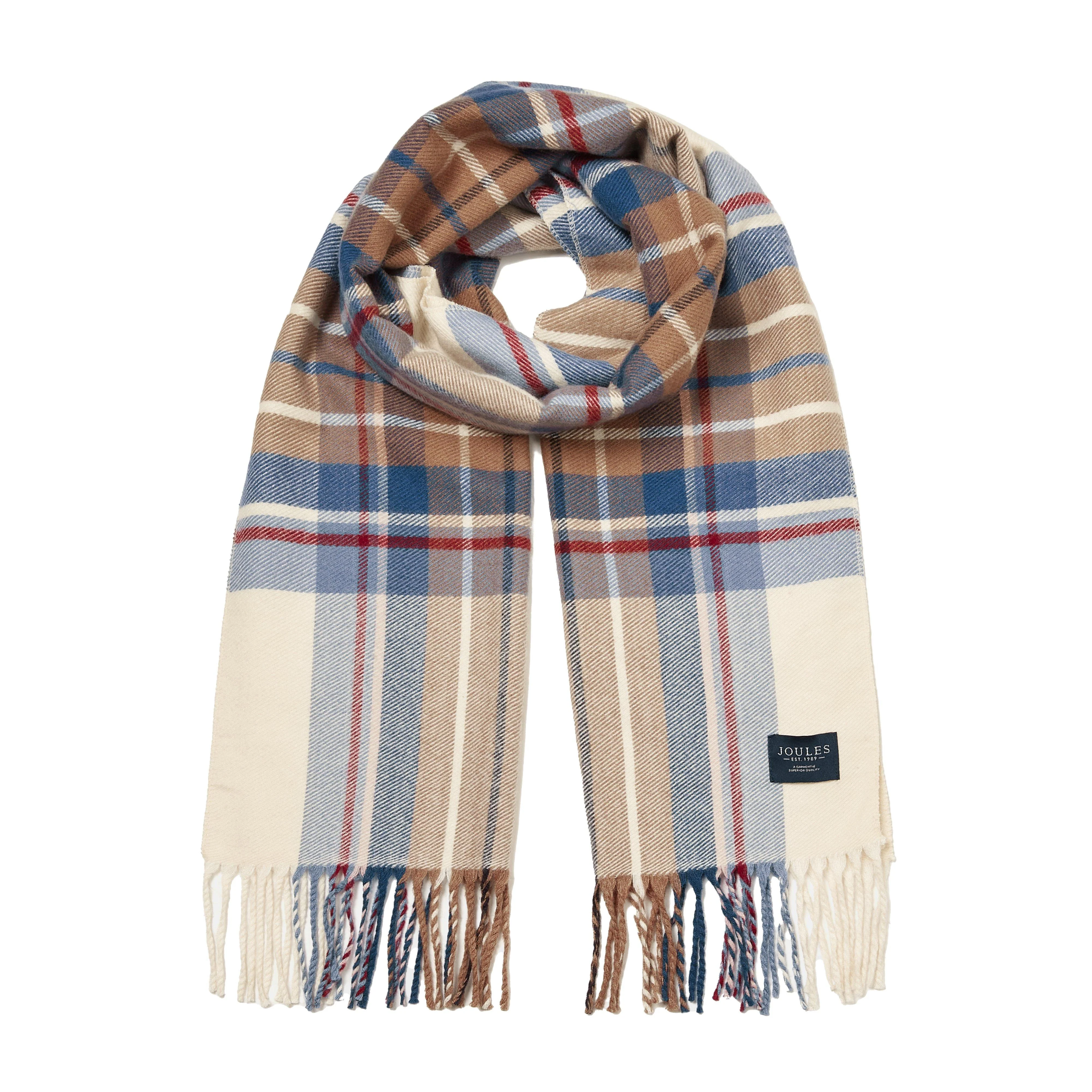 Womens Langtree Scarf Cream/Blue - Image 4