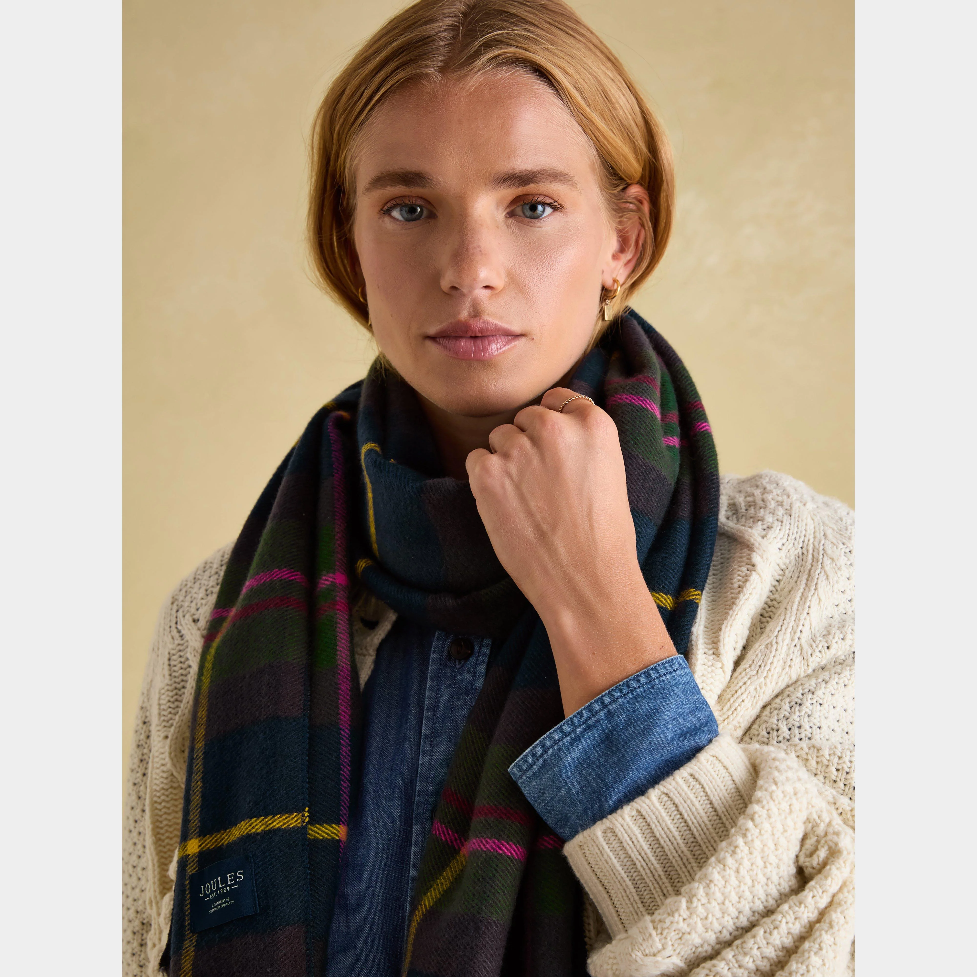 Womens Langtree Scarf Navy - Image 4