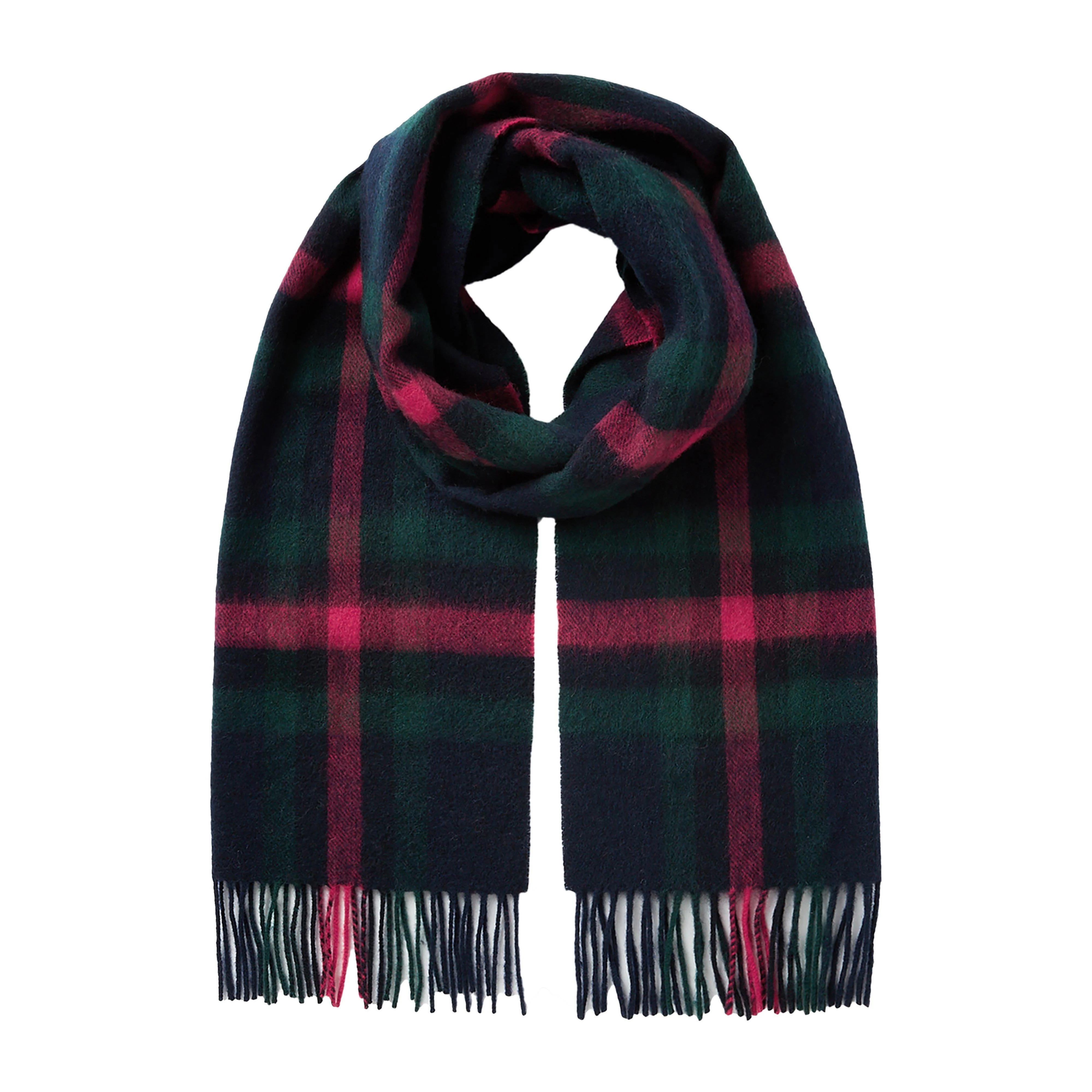 Womens Langtree Scarf Navy Pink Check - Image 6