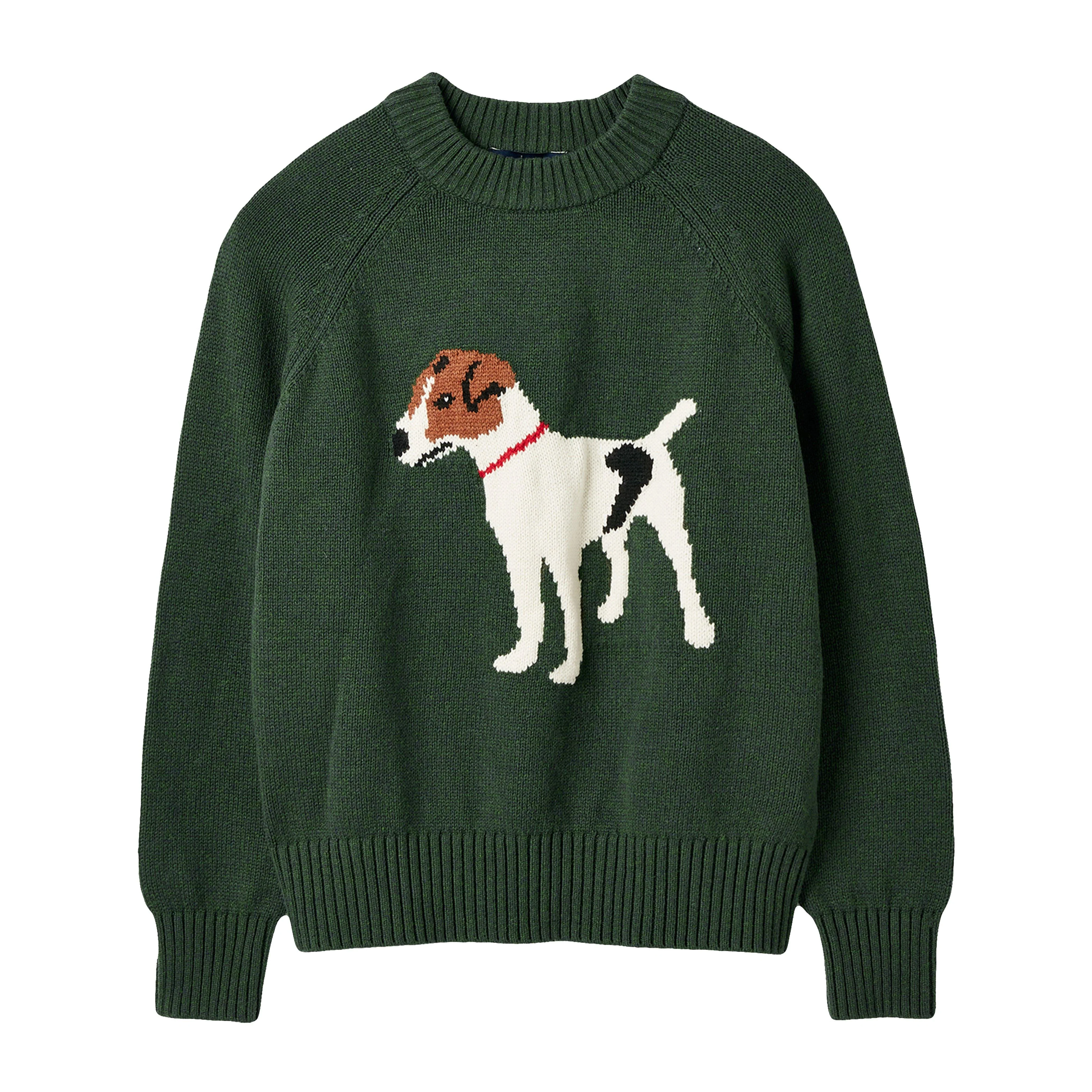 Womens Margot Intarsia Knit Jumper Dark Green - Image 7