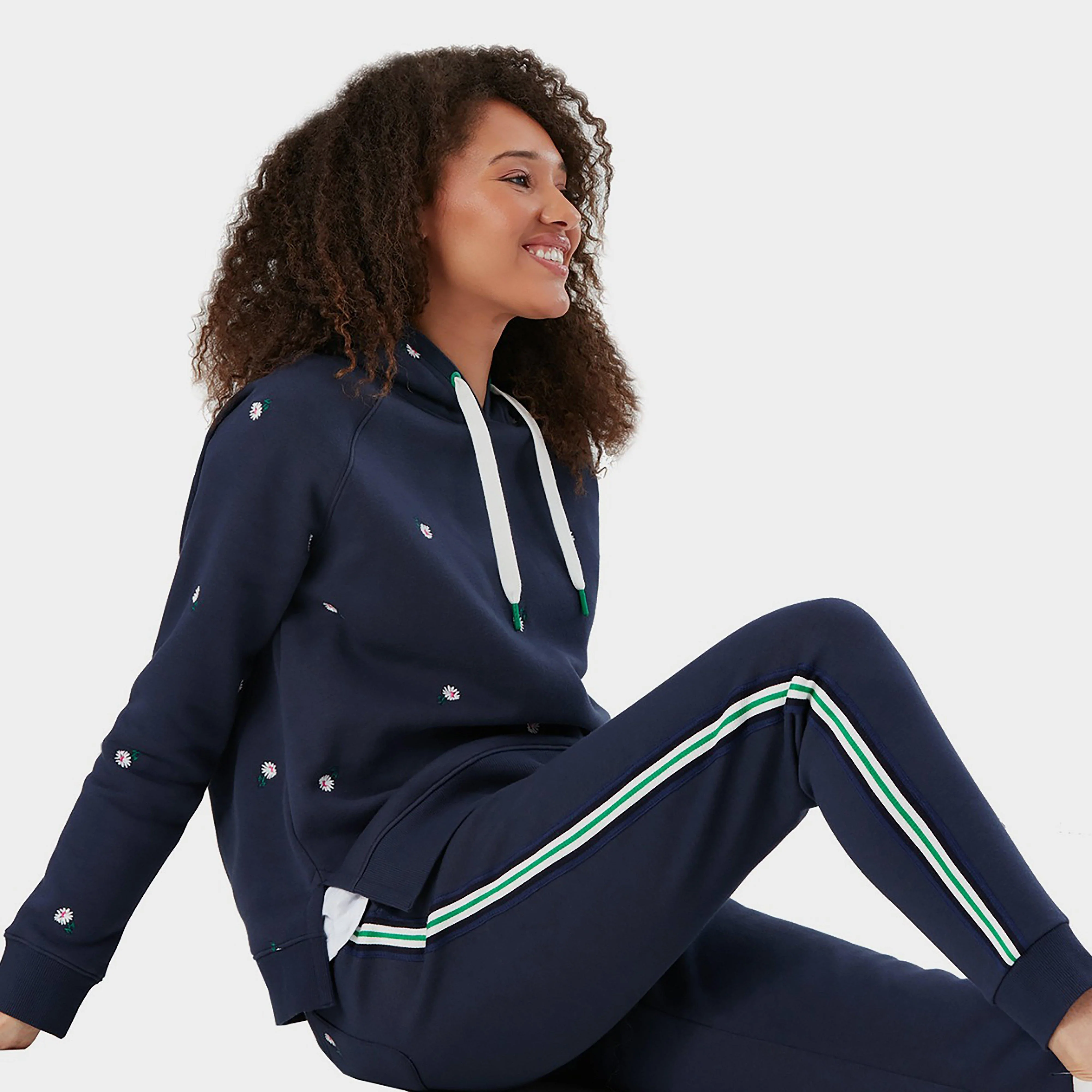 Womens Rowley Embroidered Sweatshirt Navy Ditsy - Image 5