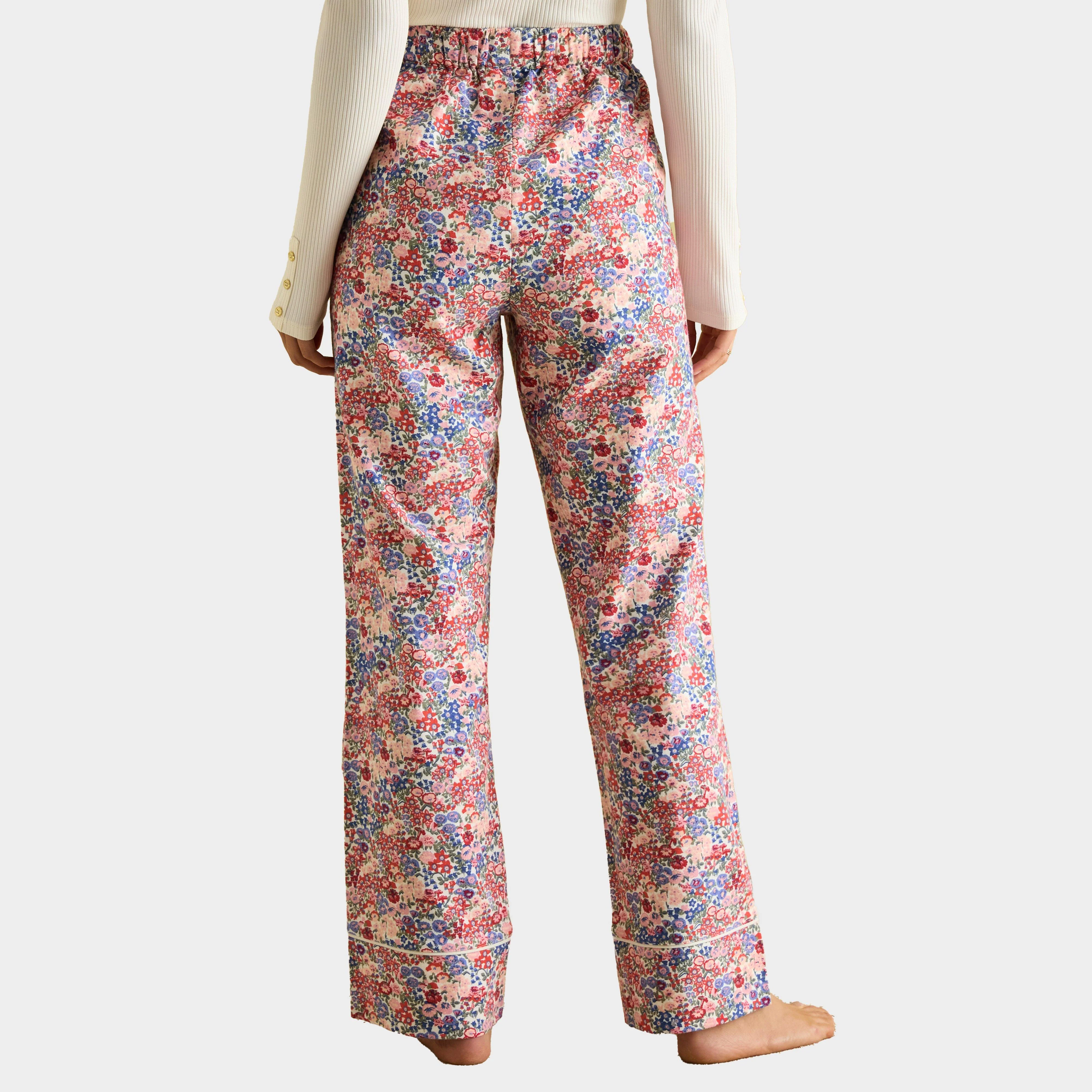 Womens Stella Cotton Pyjama Bottoms Cream - Image 2