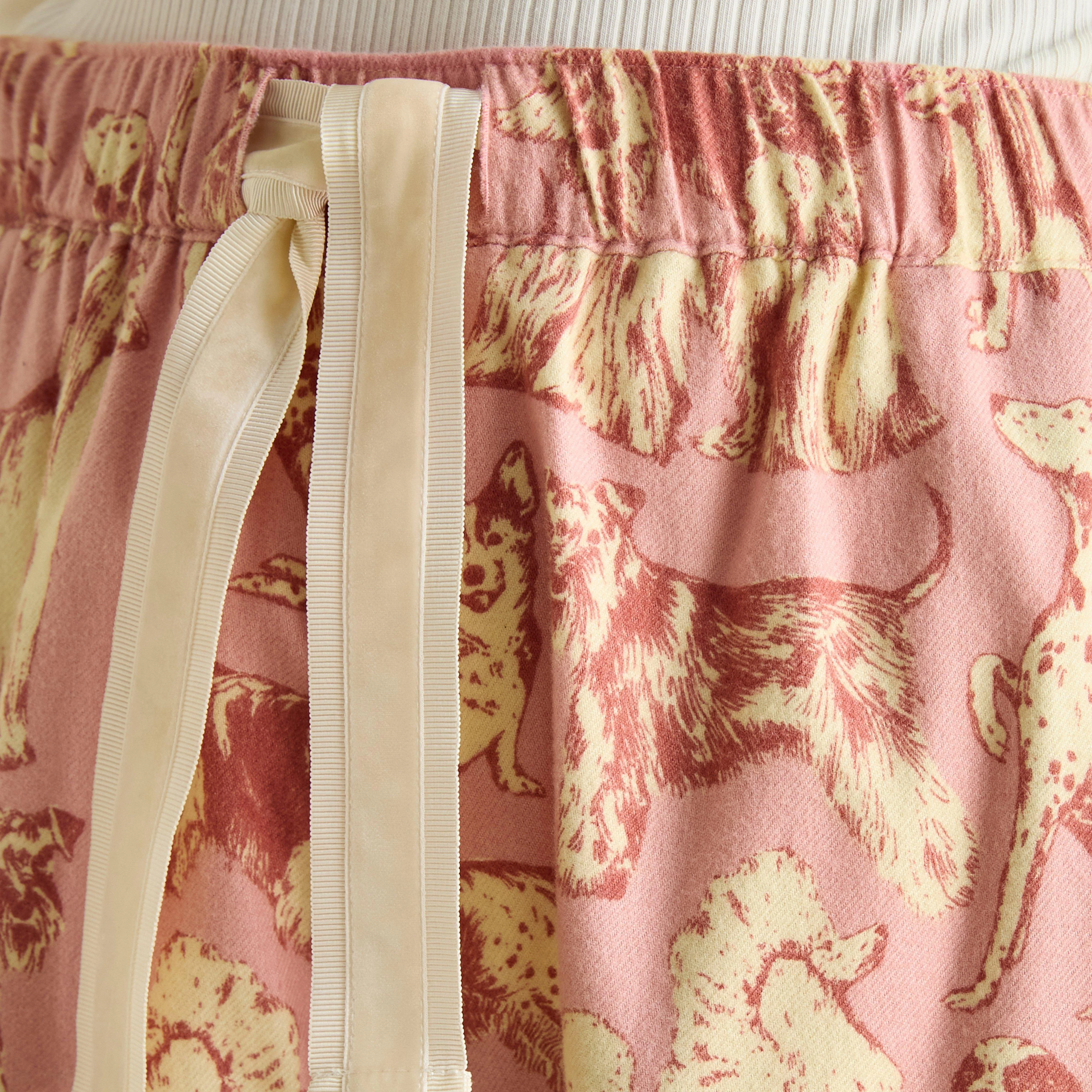 Womens Stella Cotton Pyjama Bottoms Pink - Image 3