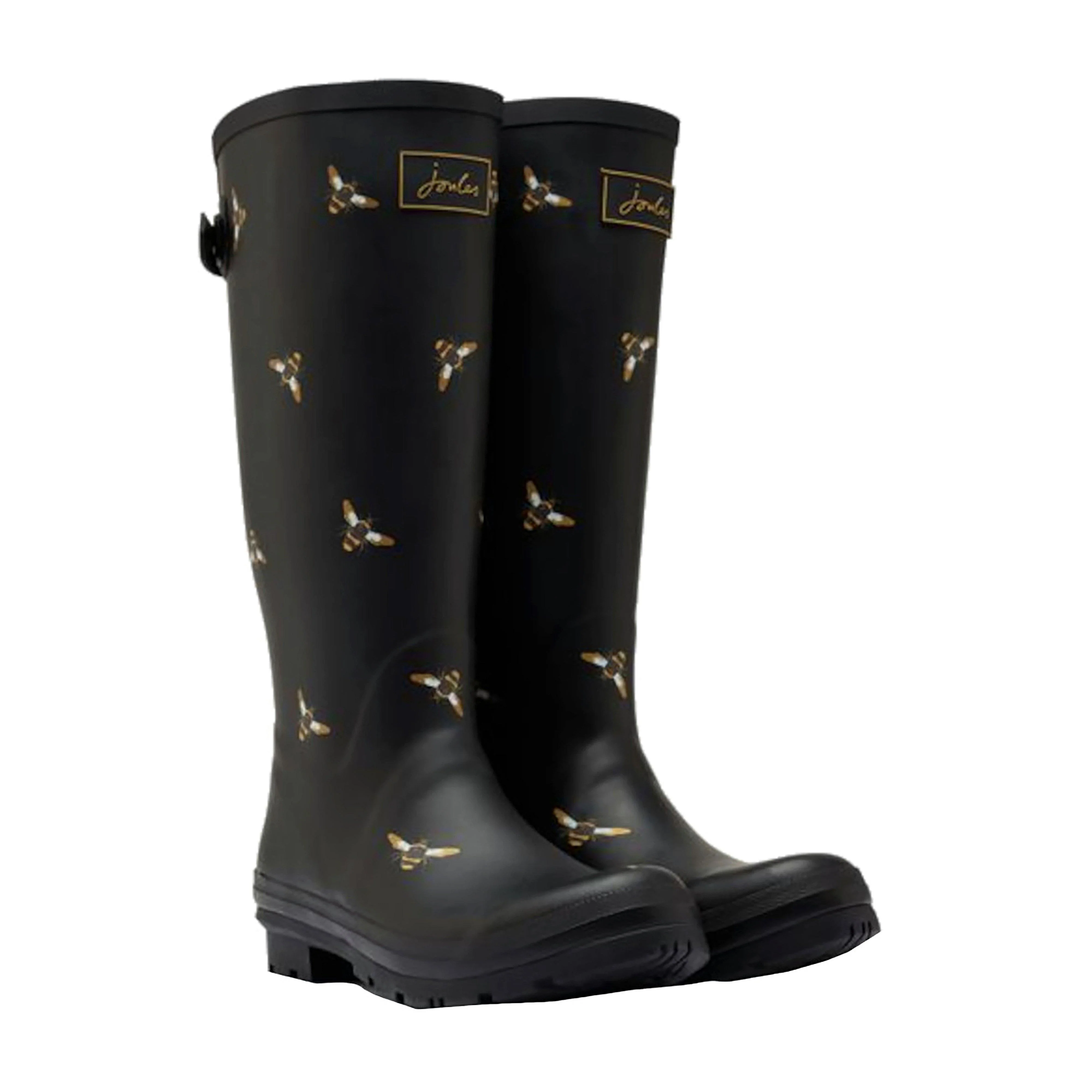 Womens Welly Print Black Metallic Bee - Image 6