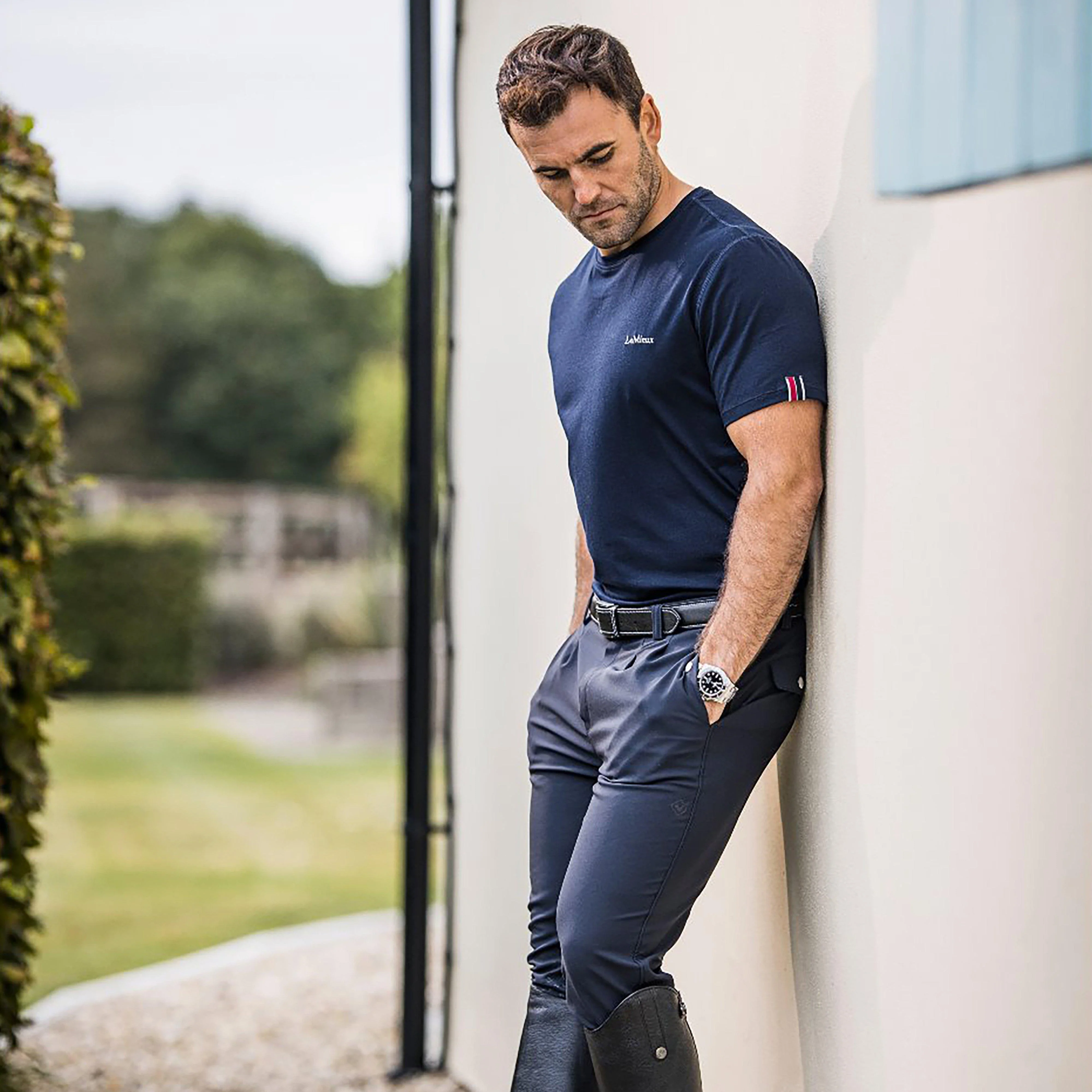 Mens Elite T-Shirt Navy - Image 5