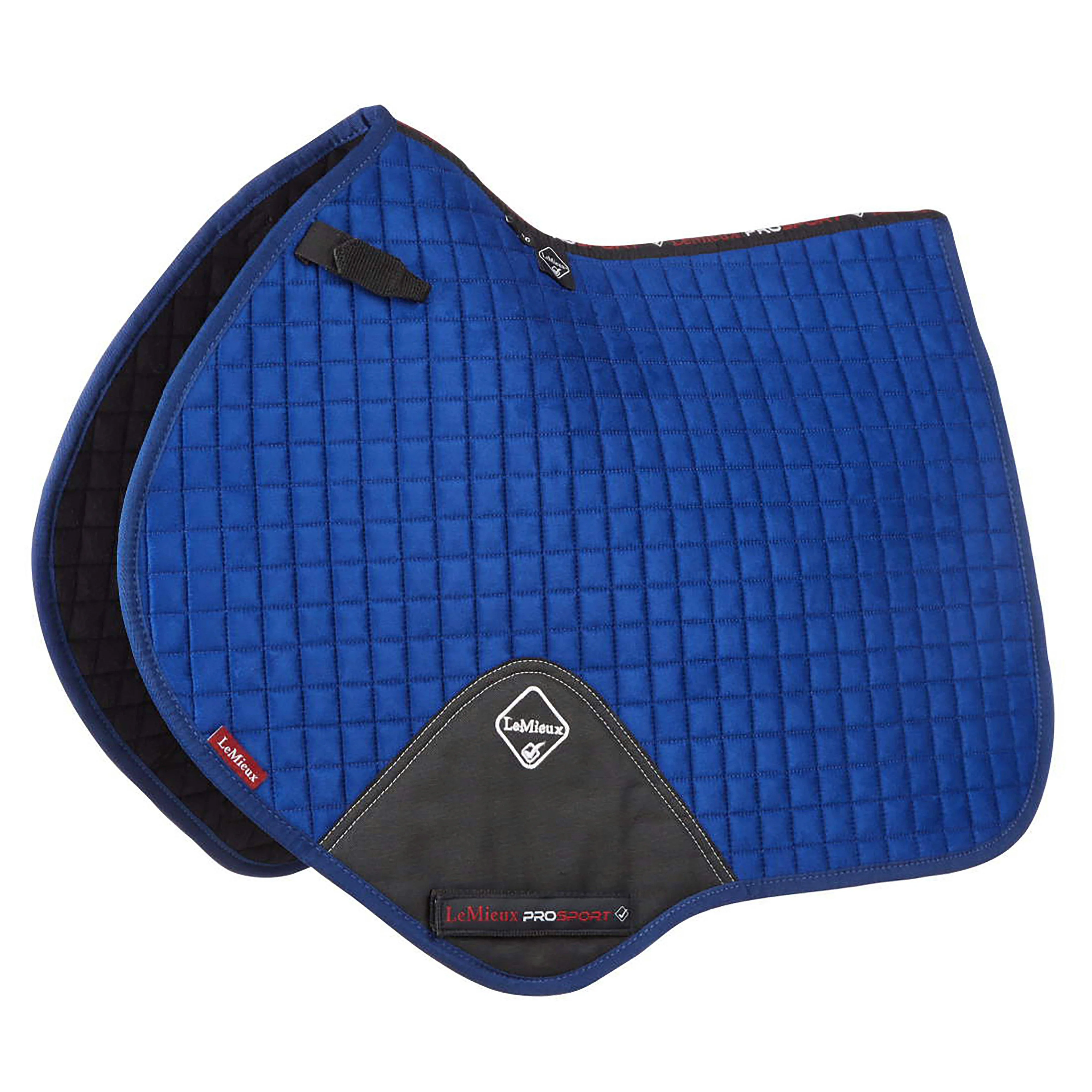ProSport Suede Close Contact Square Saddle Pad Benetton Blue - Image 2