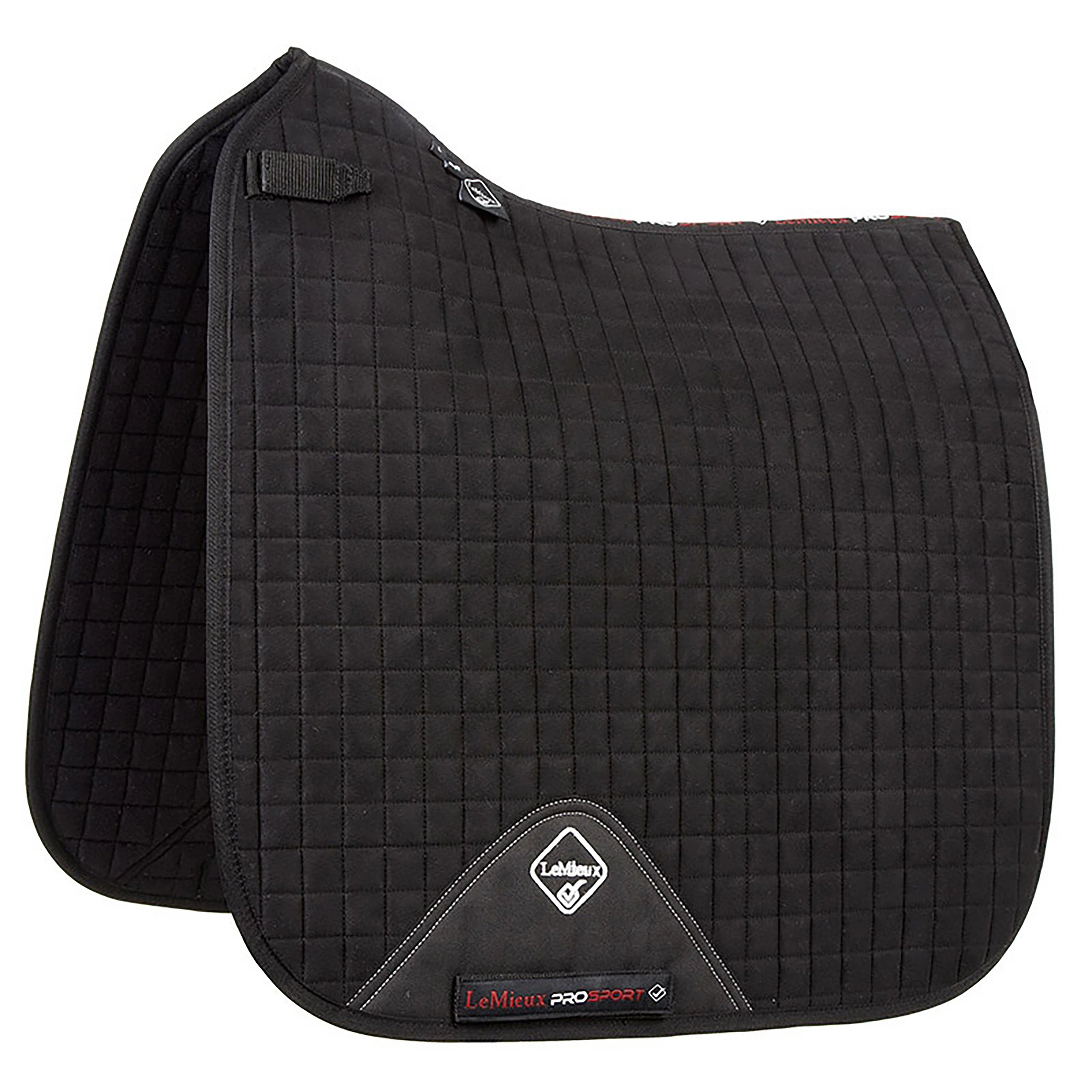 ProSport Suede Dressage Square Saddle Pad Black - Image 2