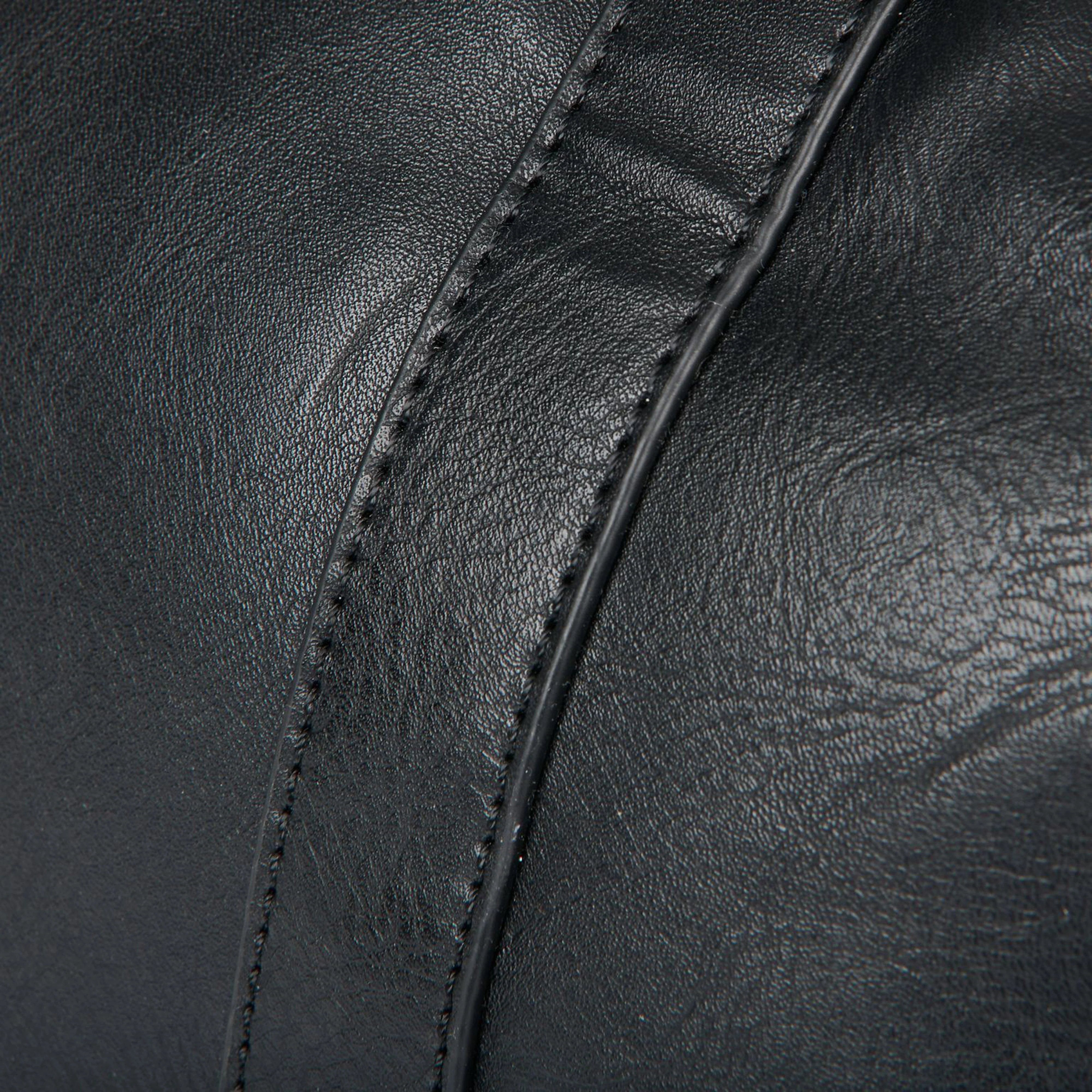 PU Leather Hat Bag Black - Image 3