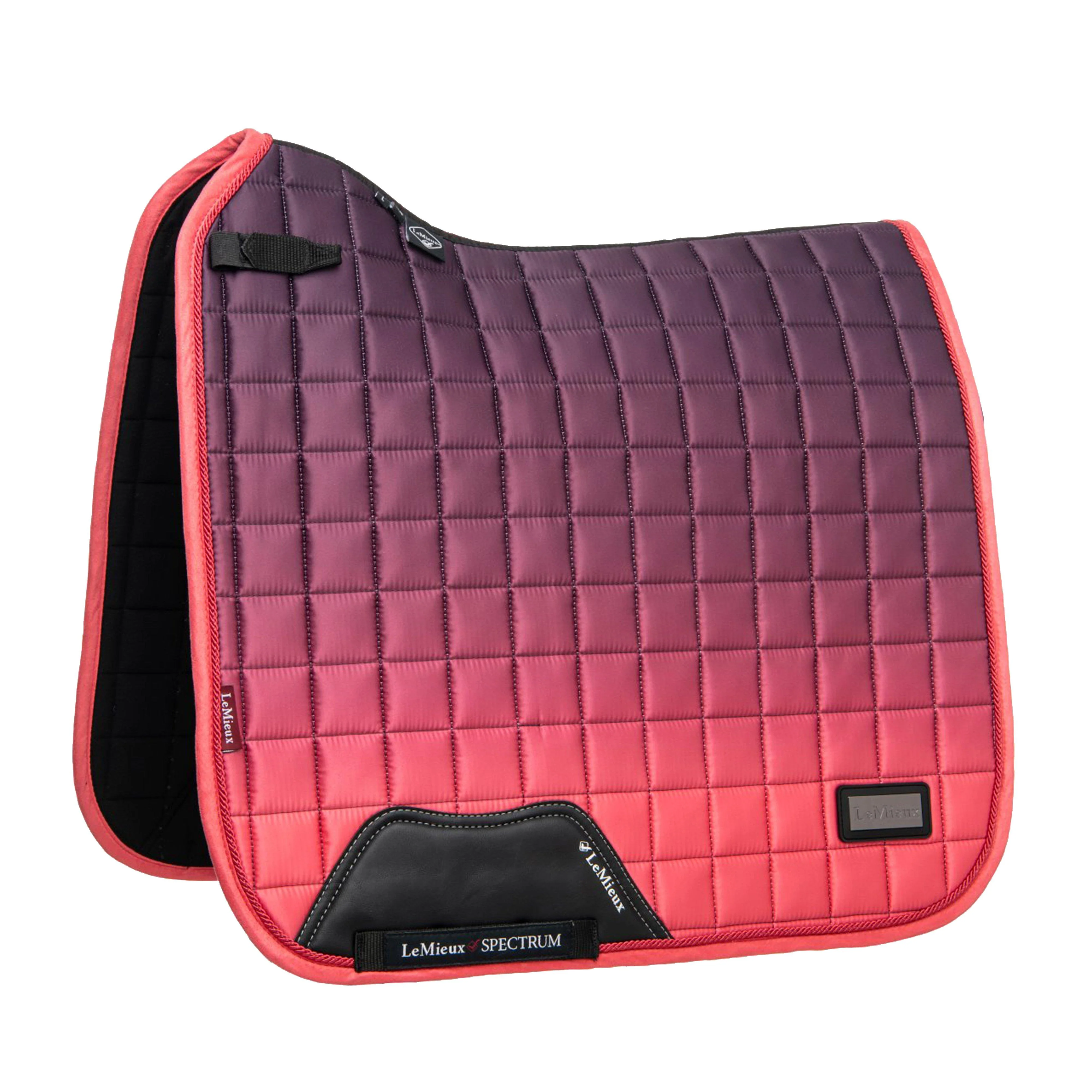 Spectrum Dressage Saddle Pad Papaya/Aubergine - Image 11