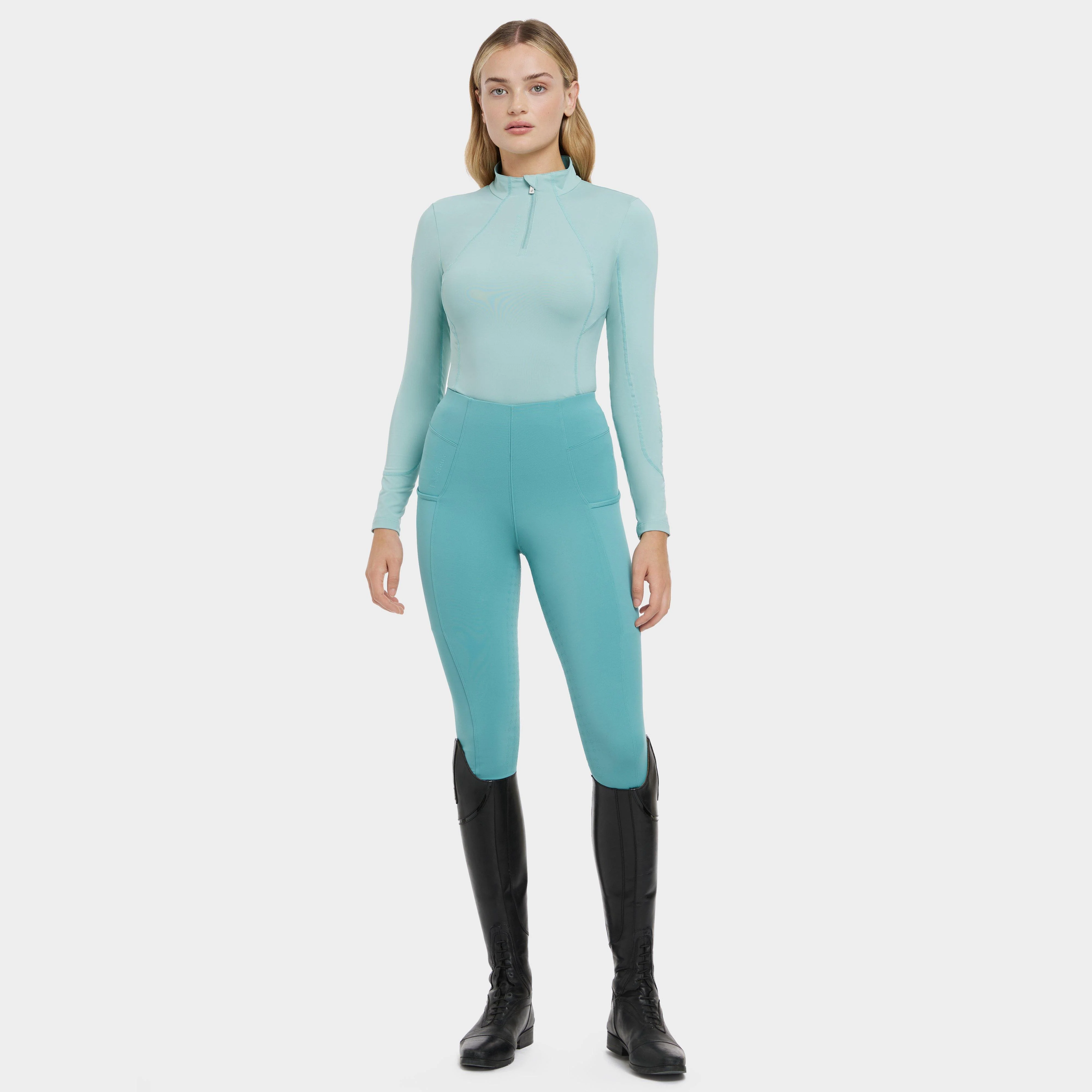 Womens Base Layer Aqua - Image 4