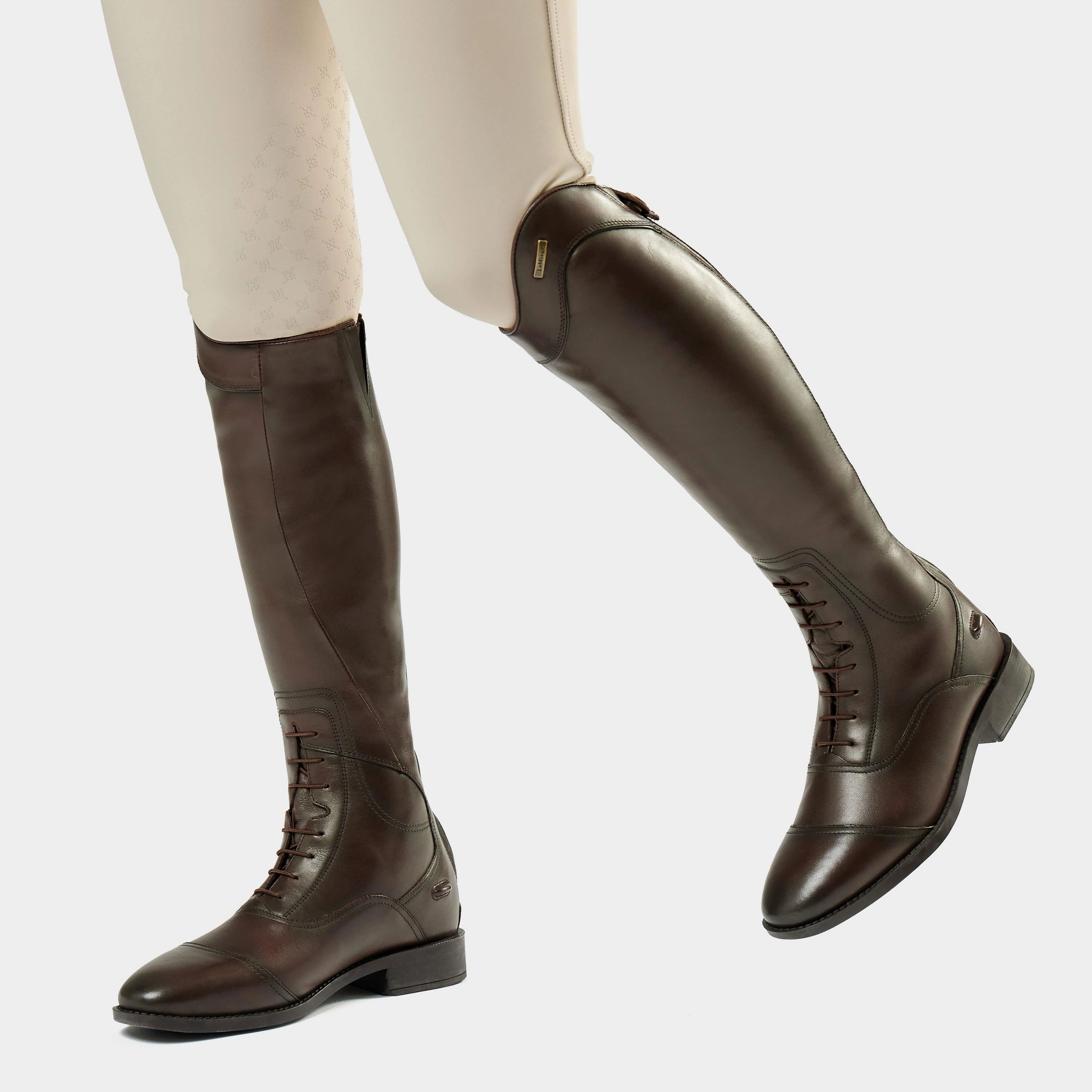 Womens Field Riding Boots Long Brown - Image 5