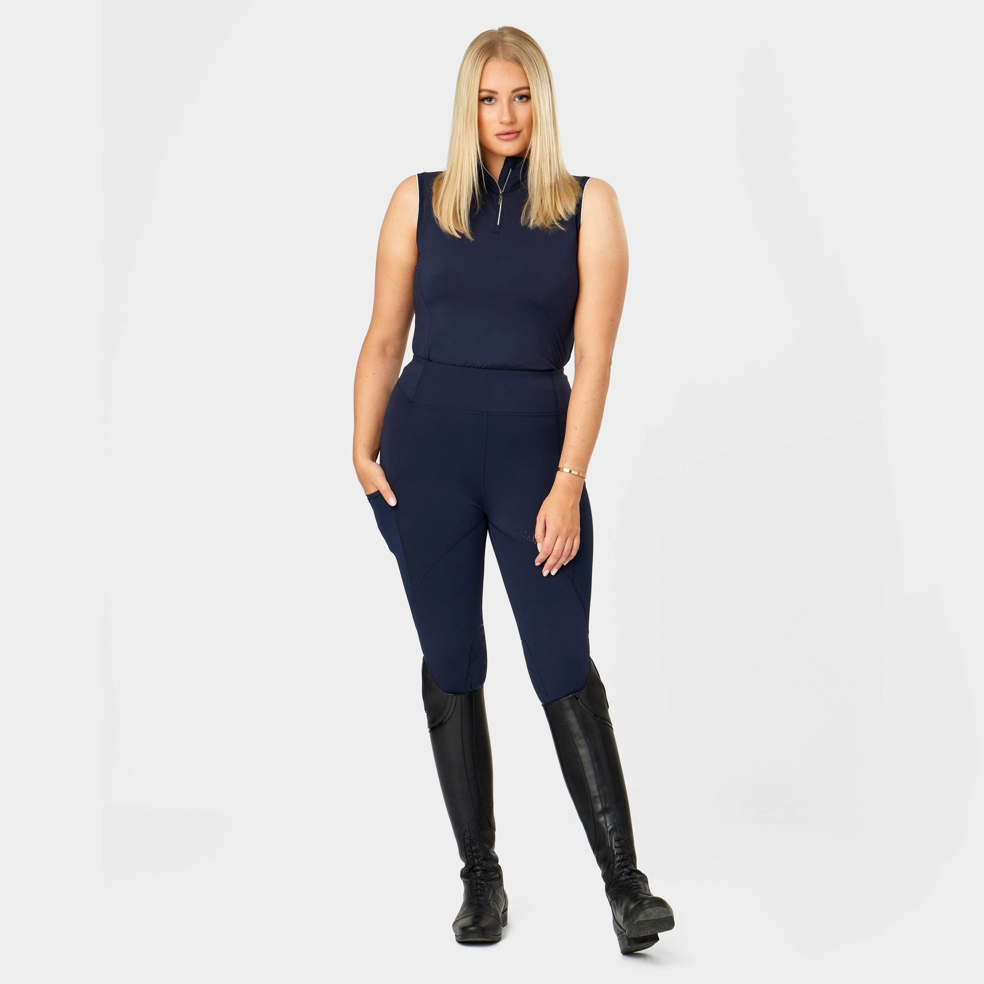 Womens Lucie Mesh Leggings Navy - Image 3