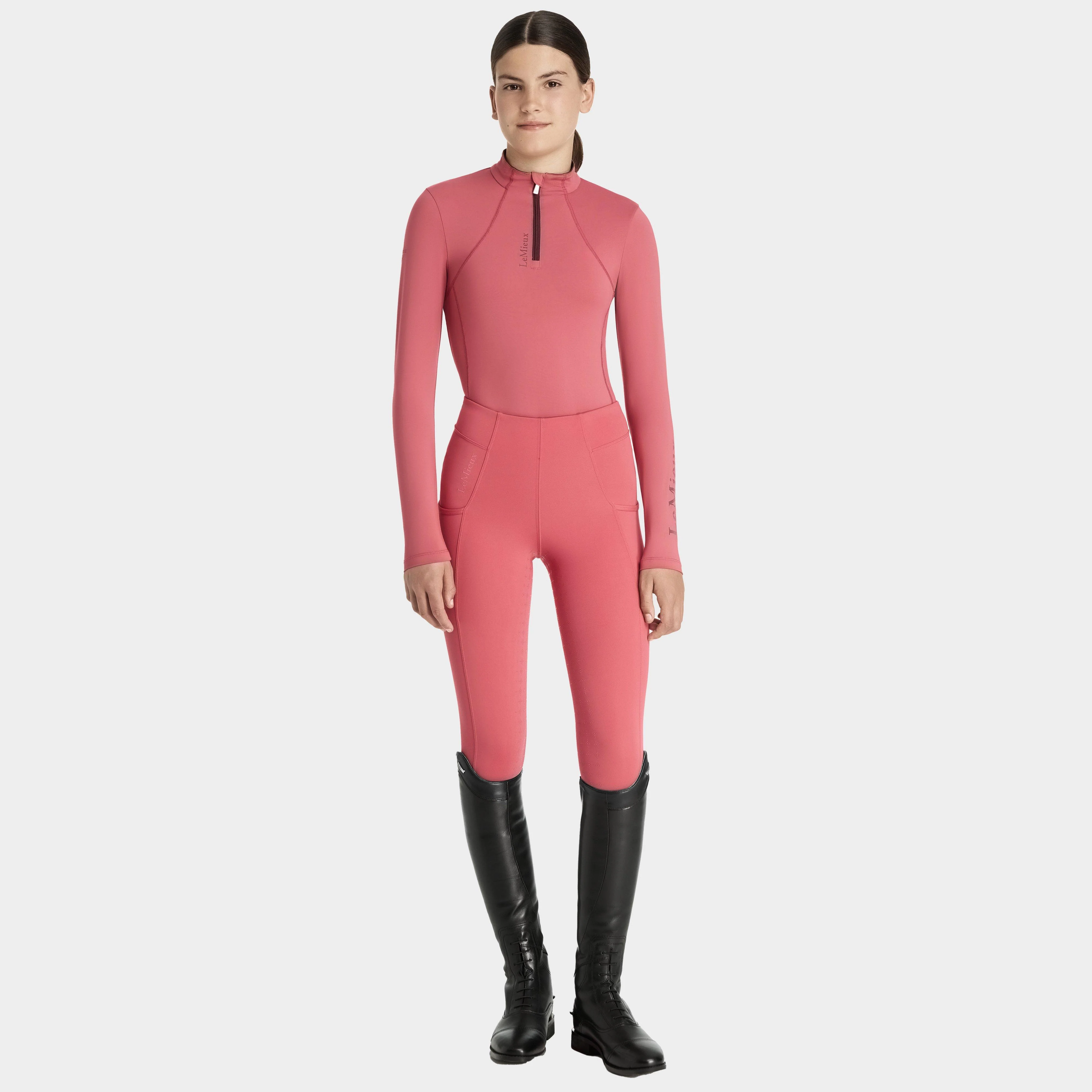 Young Rider Base Layer Cranberry - Image 4