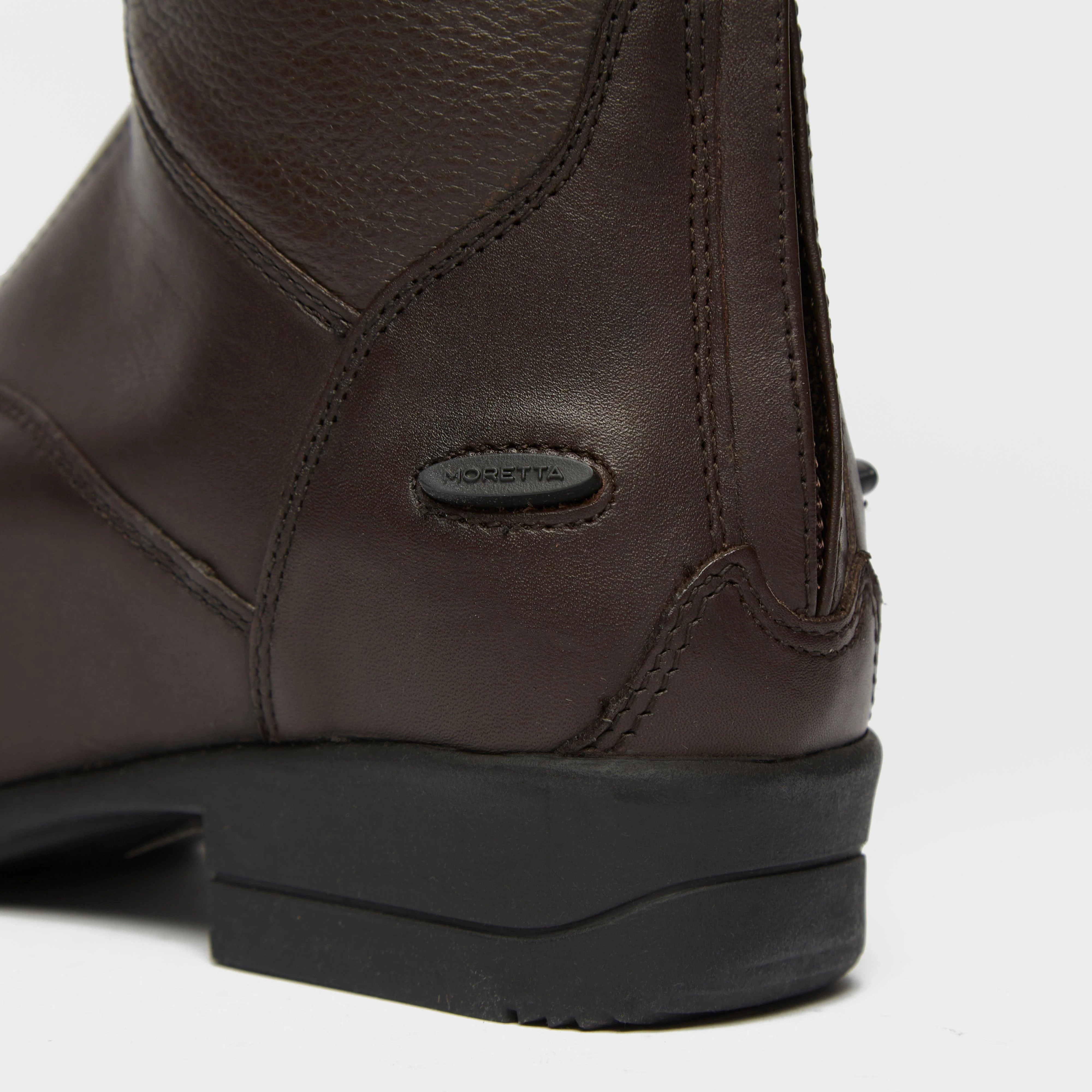 Womens Gianna Leather Field Riding Boots Brown - Image 4