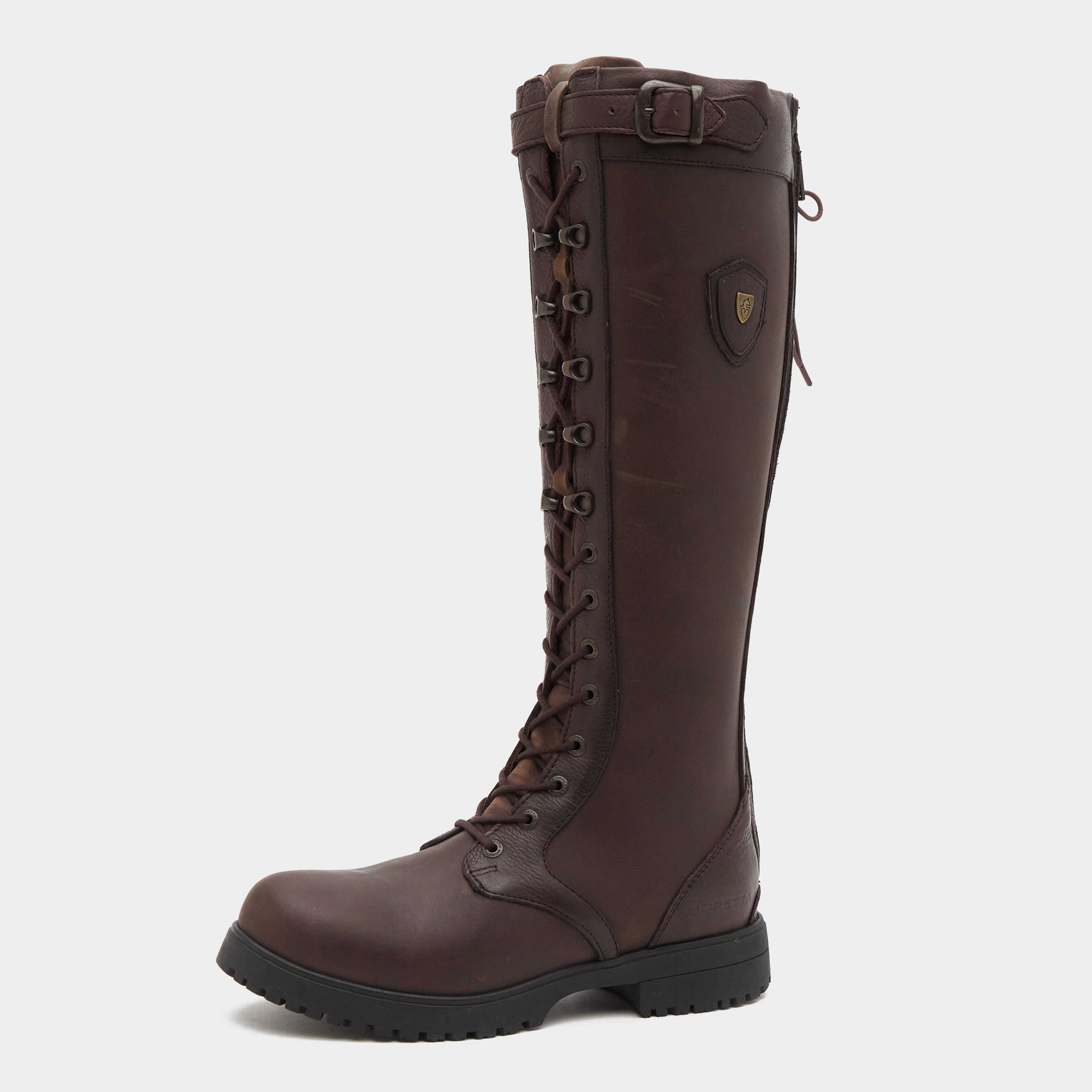 Womens Teramo Lace Country Boots Dark Brown - Image 3