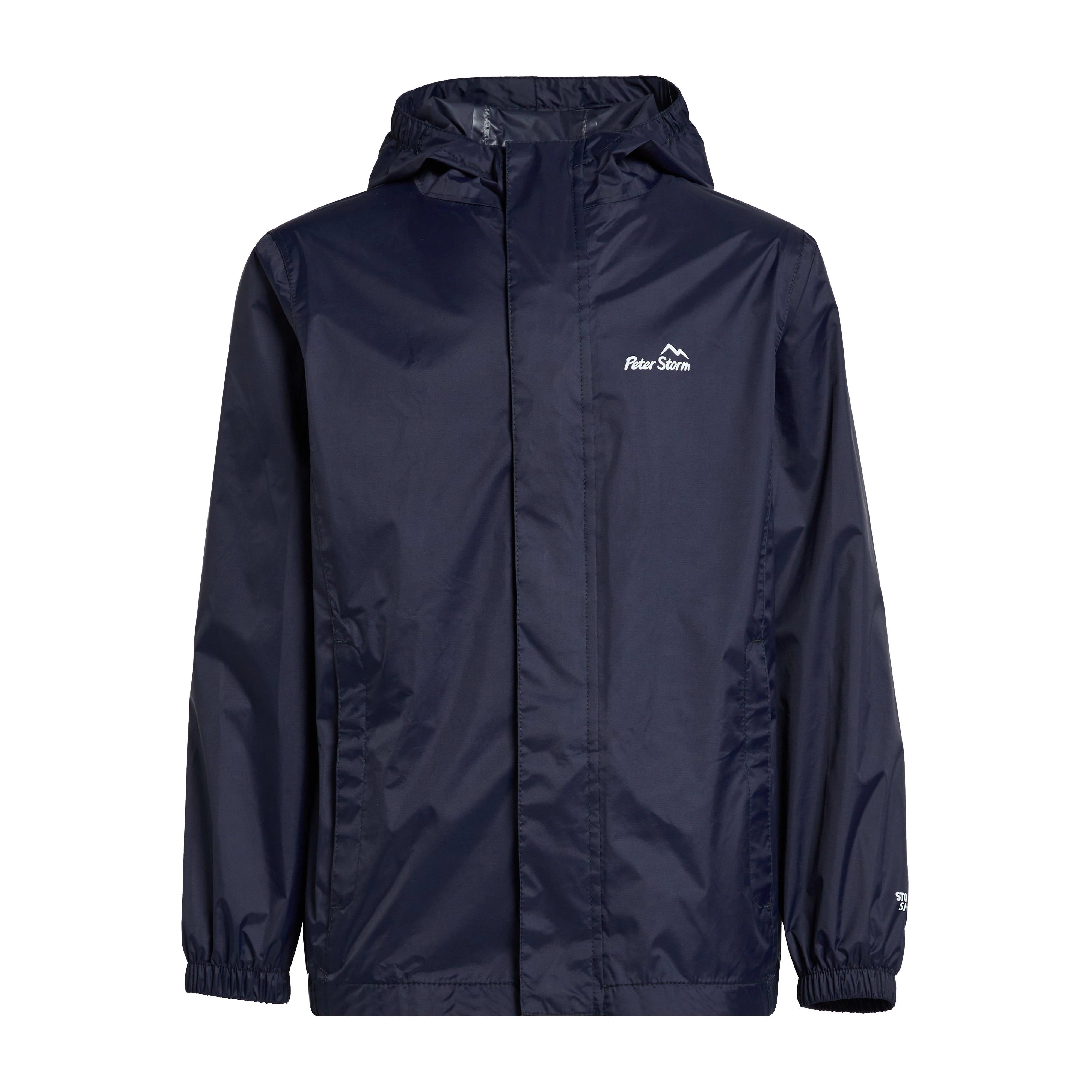 Kids Packable Waterproof Jacket Navy - Image 8