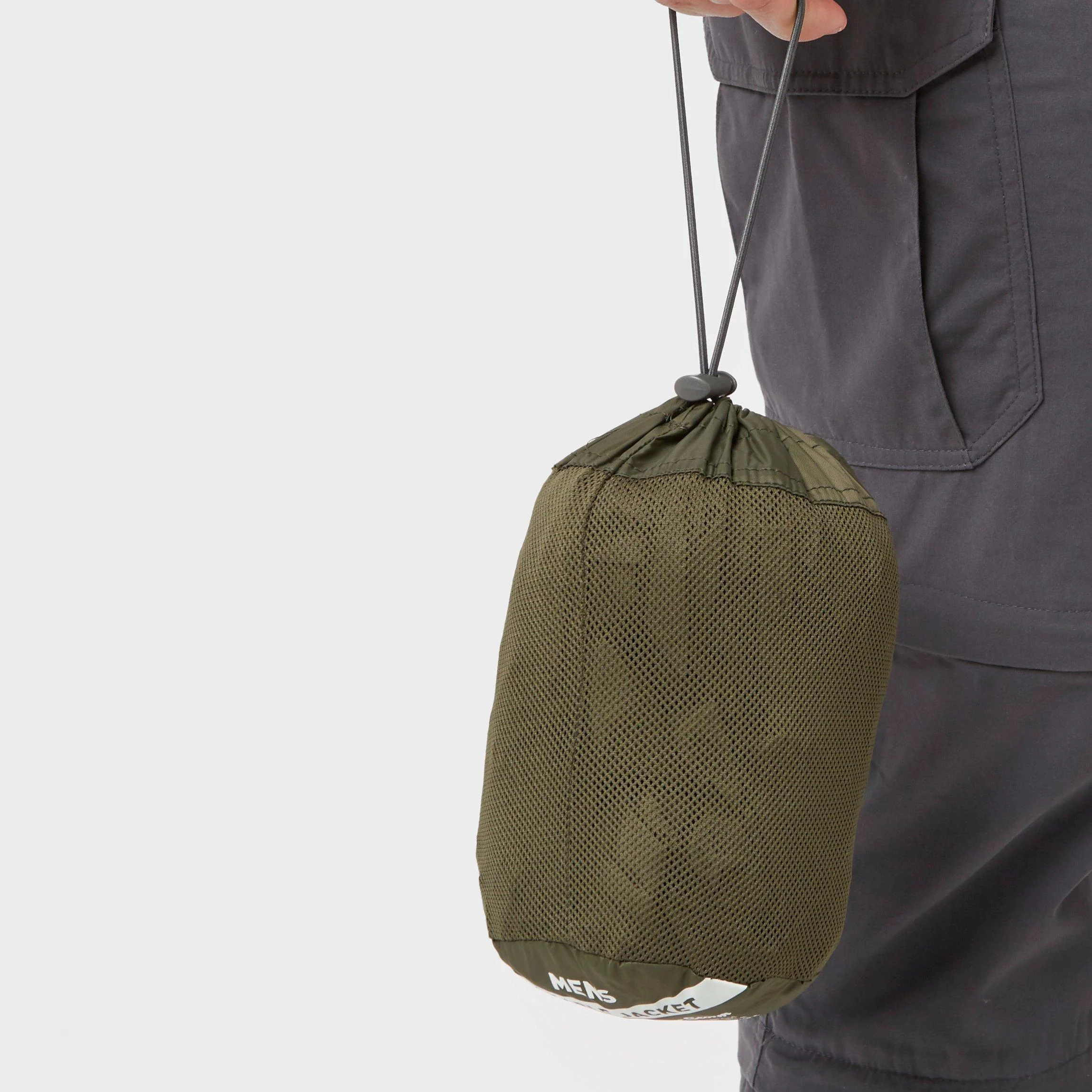 Mens Packable Jacket Khaki - Image 7