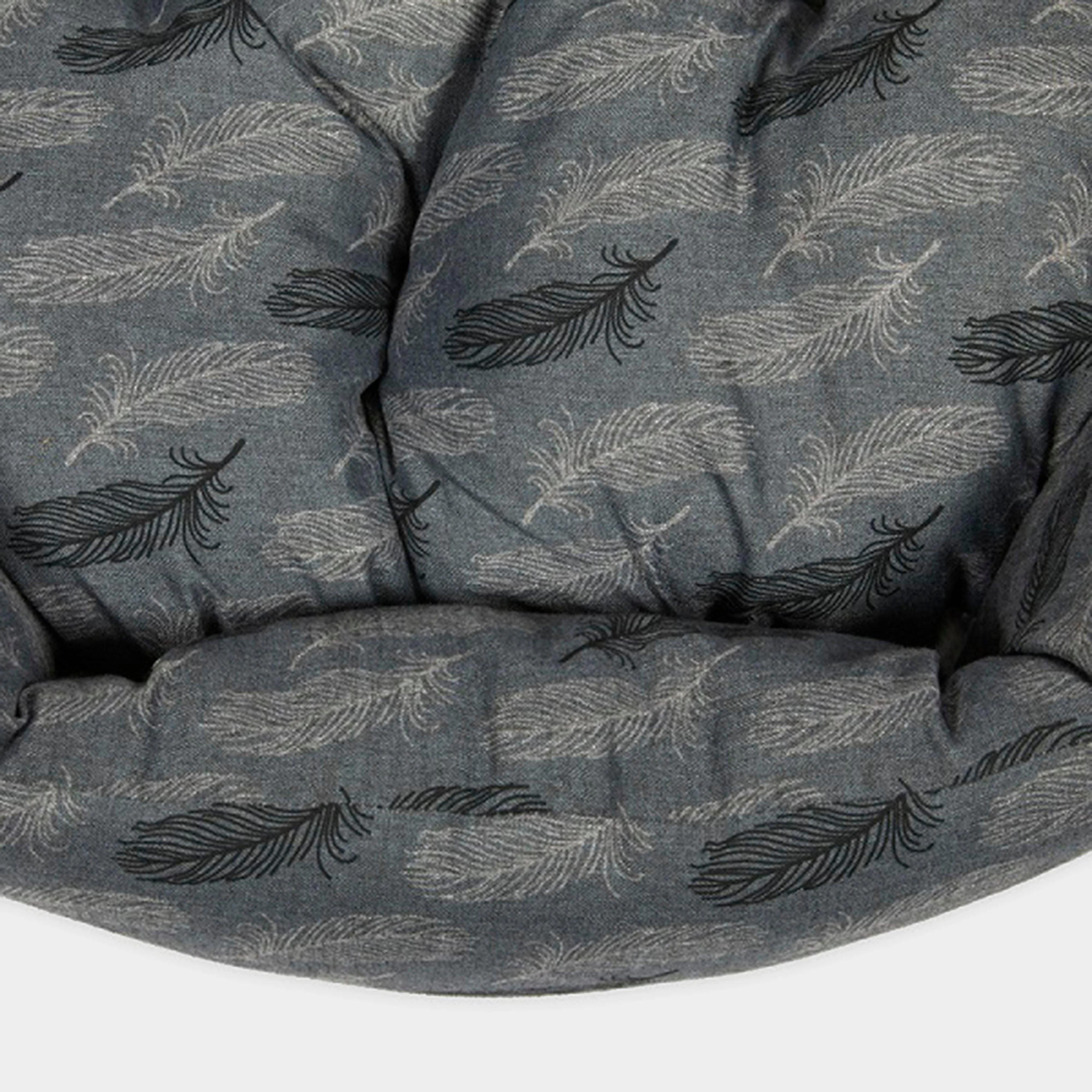 Feather Oval Dog Bed Grey - Image 3