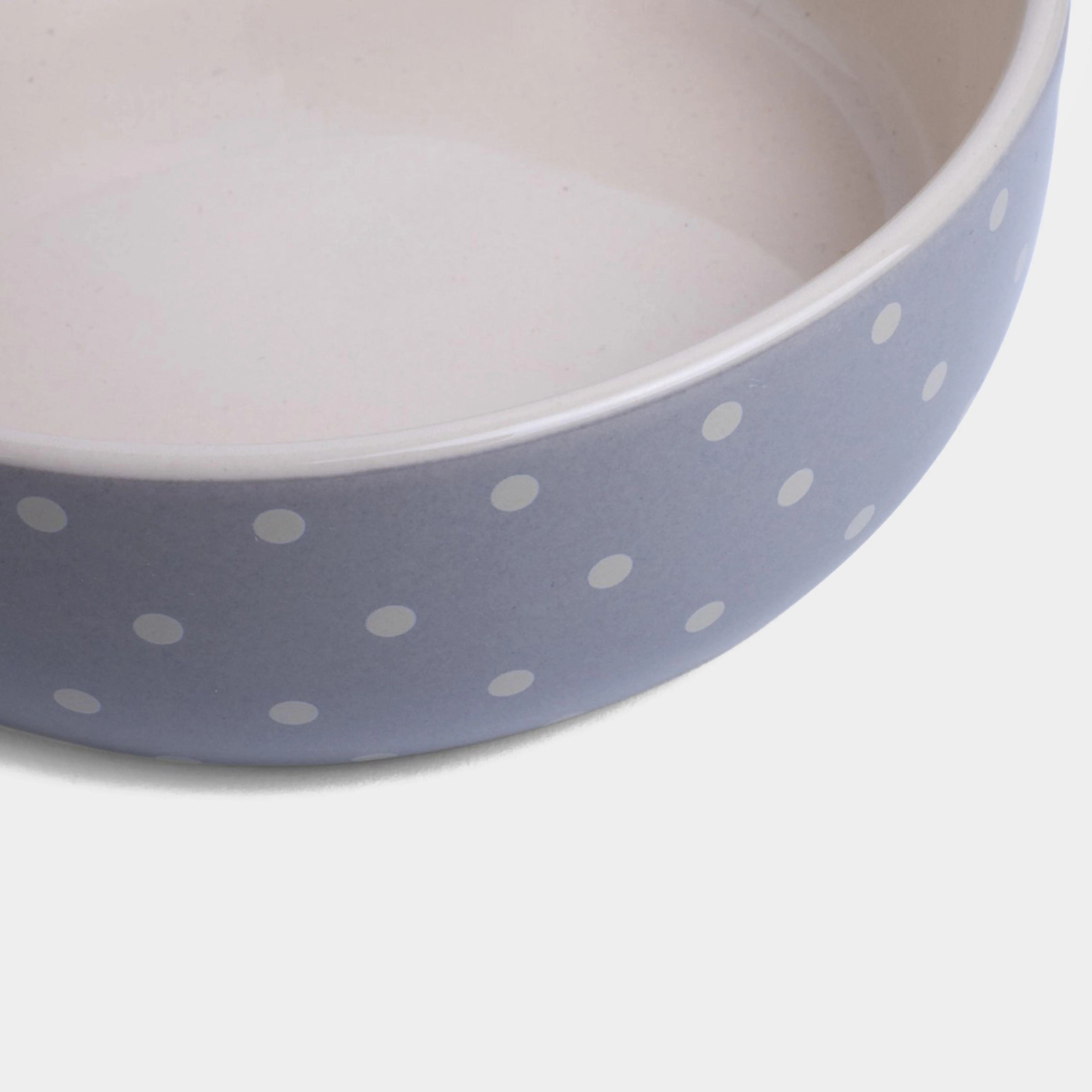 Grey Dot Ceramic Bowl Grey - Image 3