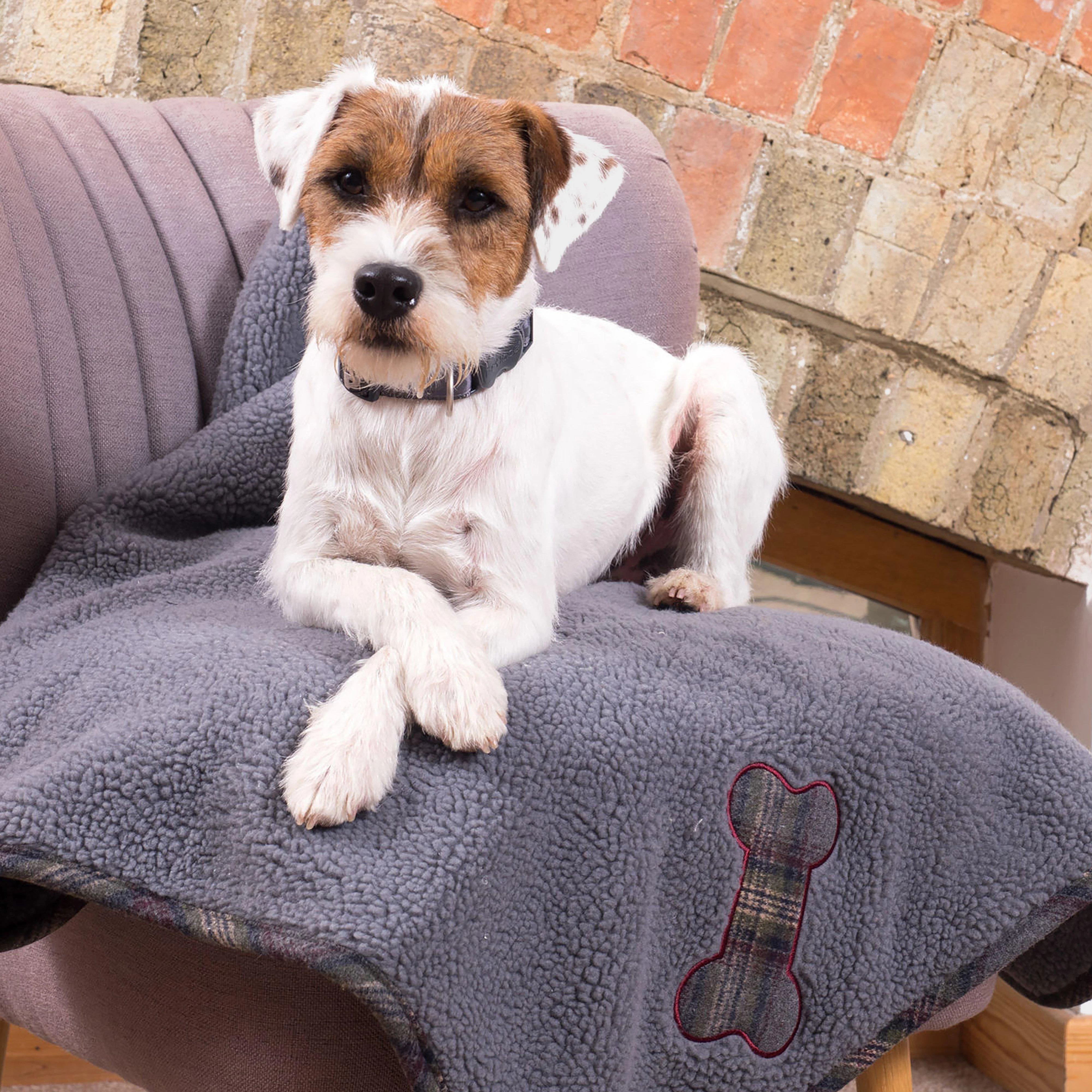 Pet Comforter Blanket Grey Tweed - Image 4