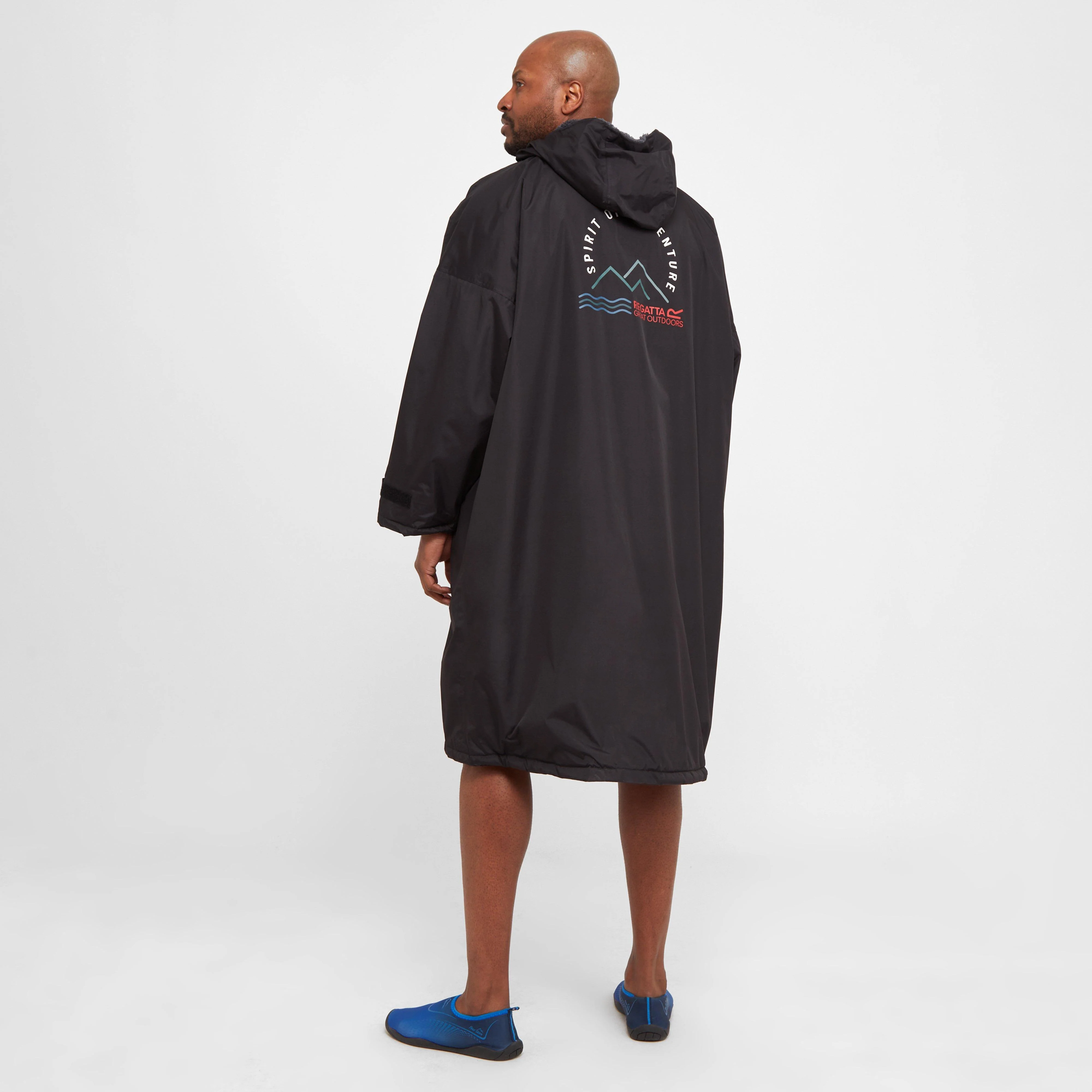 Adults Waterproof Robe Dark Grey - Image 2