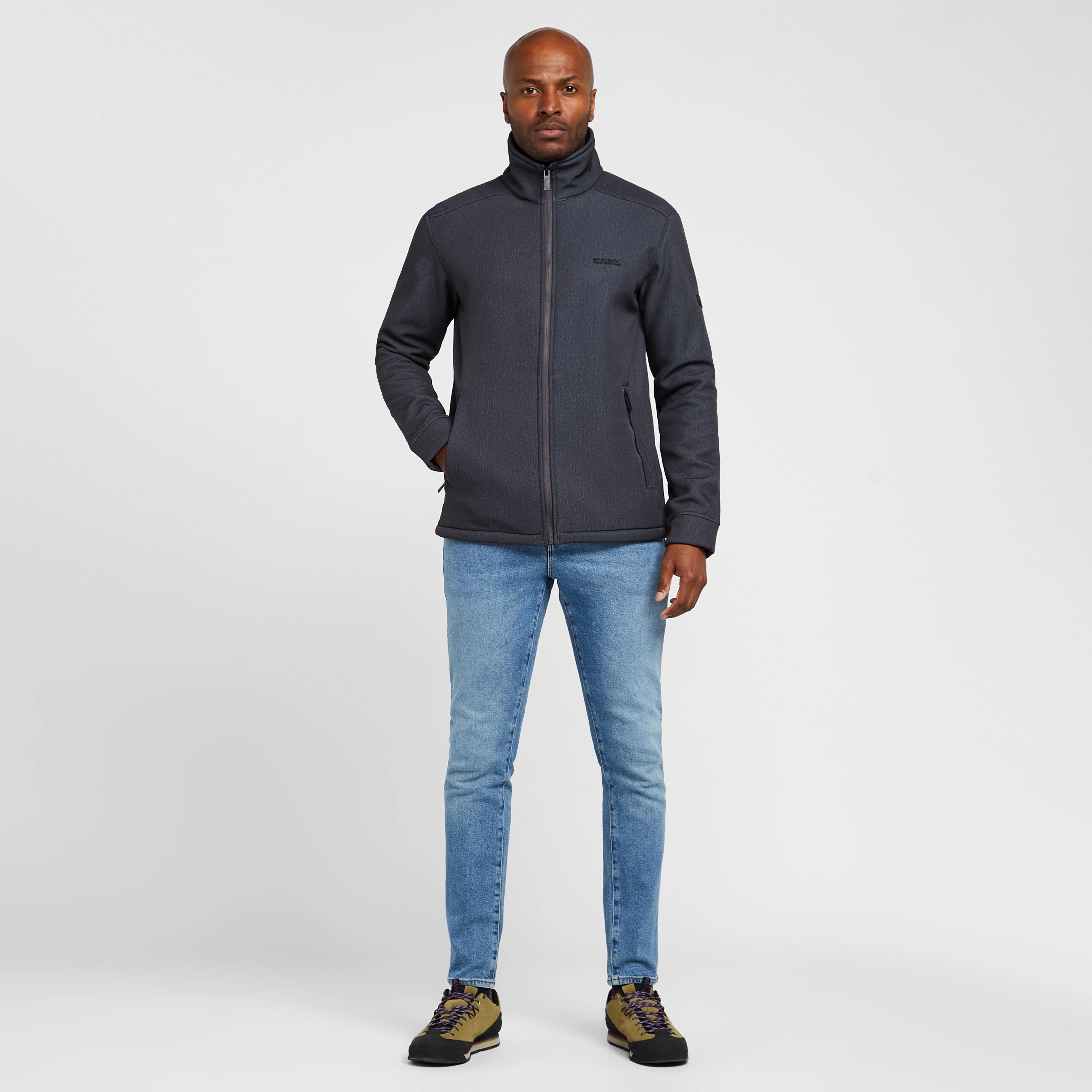 Mens Caelum Full Zip Fleece Grey - Image 3