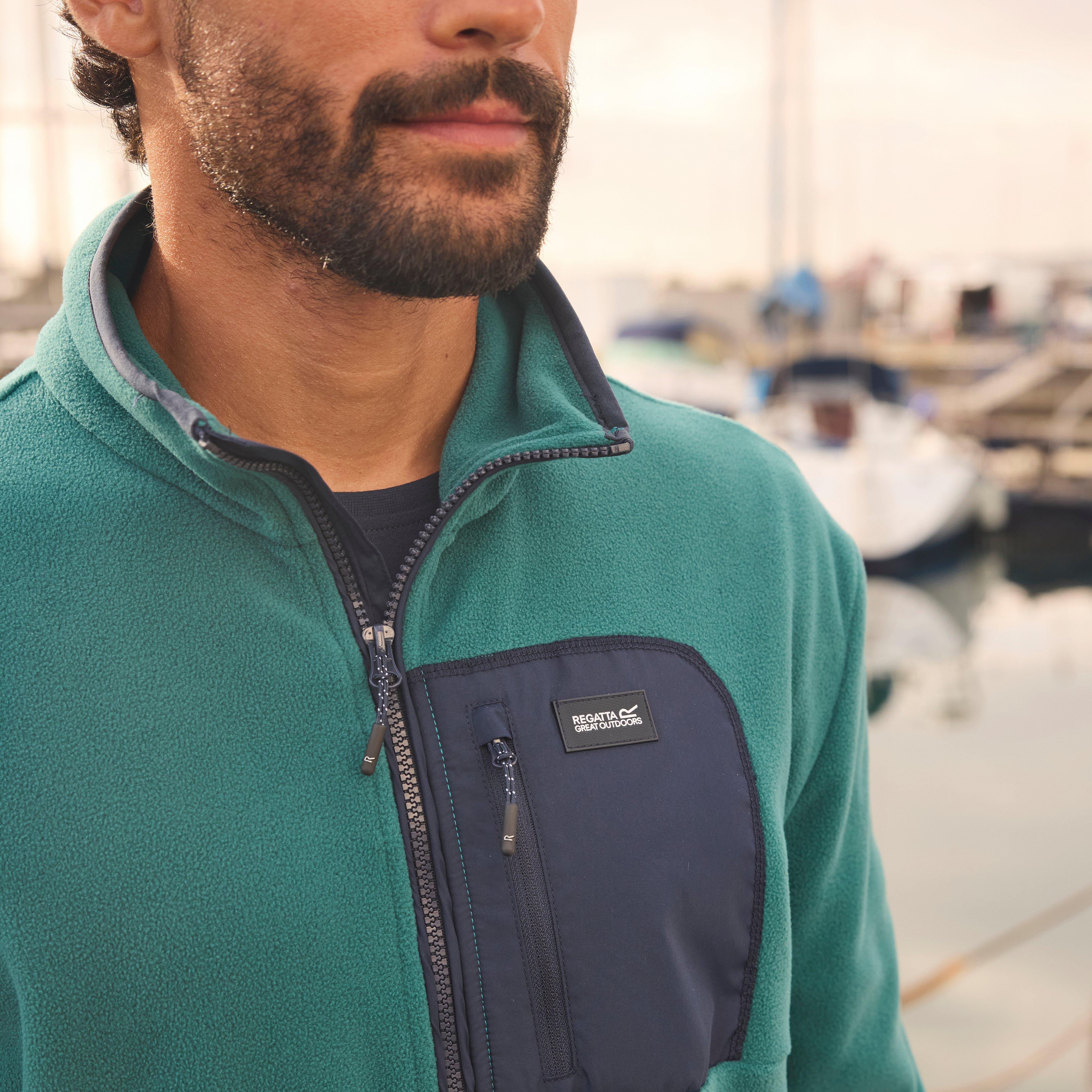 Men's Frankie Half Zip Fleece Green - Image 8