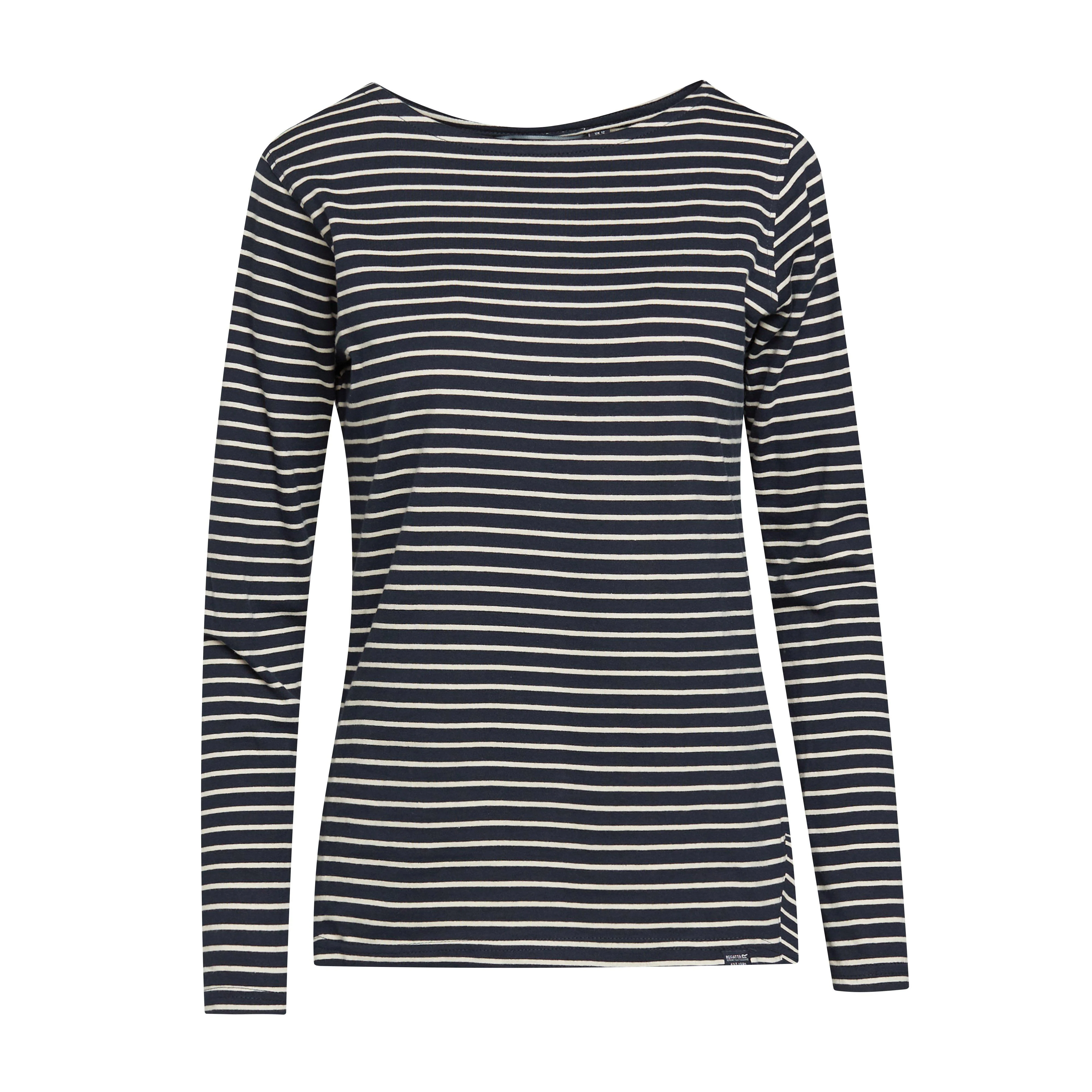 Women's Fernanda Long Sleeve Top Navy White Stripe - Image 6