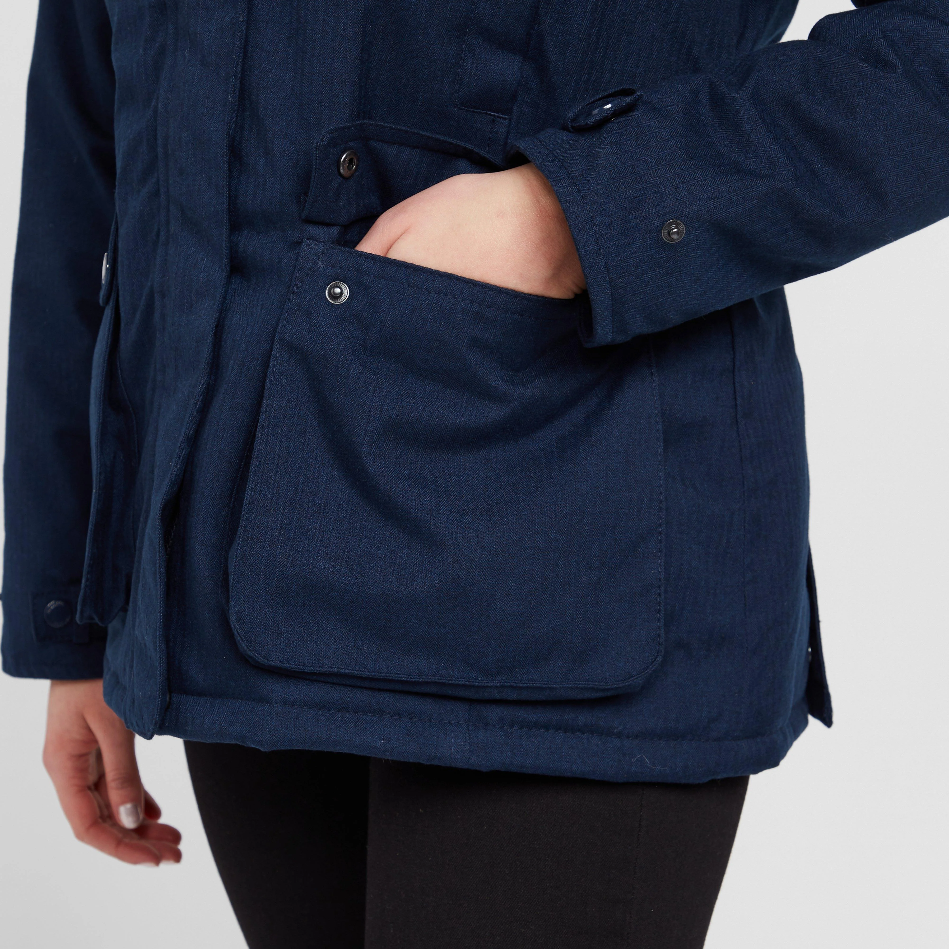 Womens Leighton Waterproof Jacket Navy - Image 5