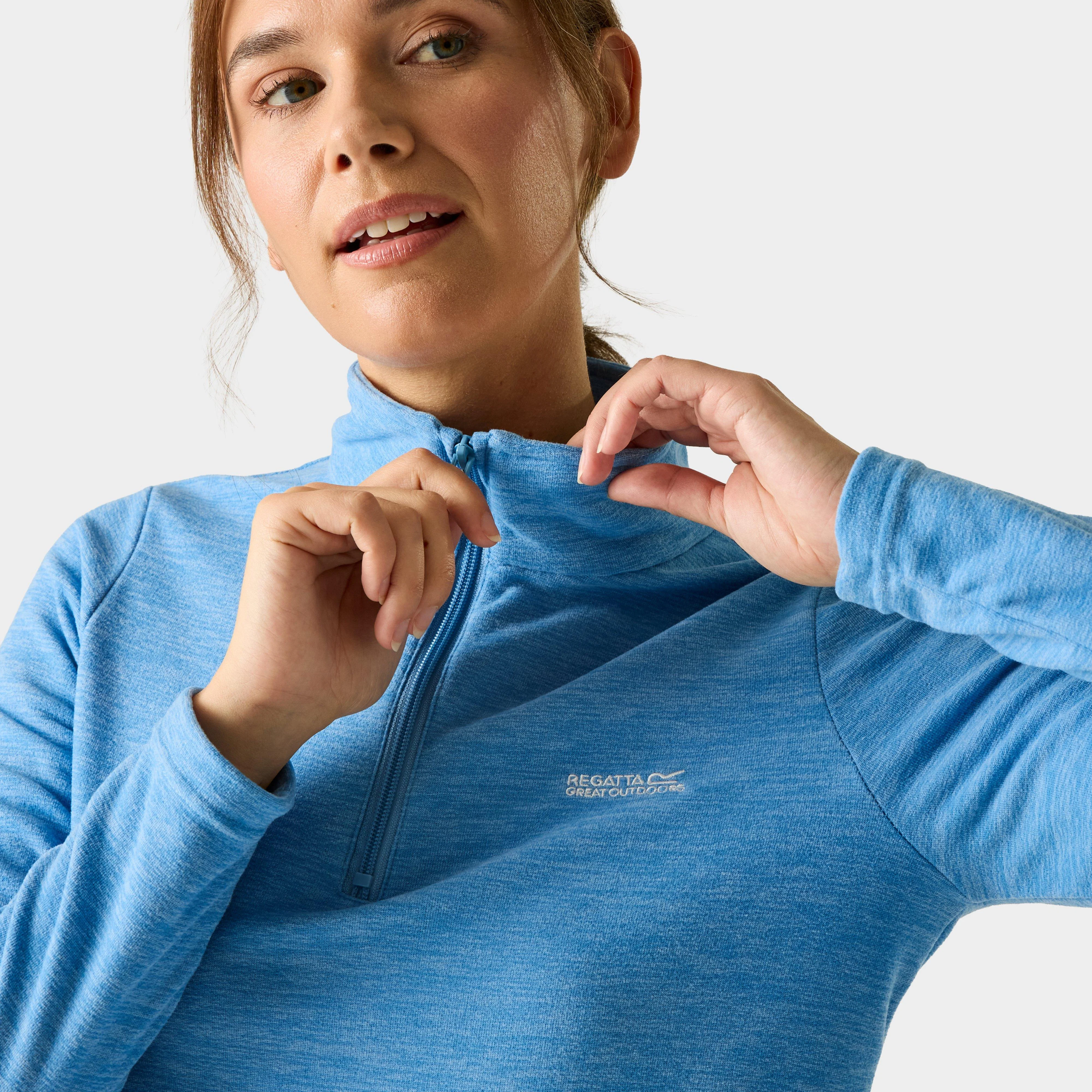 Women’s Sweethart Half Zip Fleece Blue - Image 4