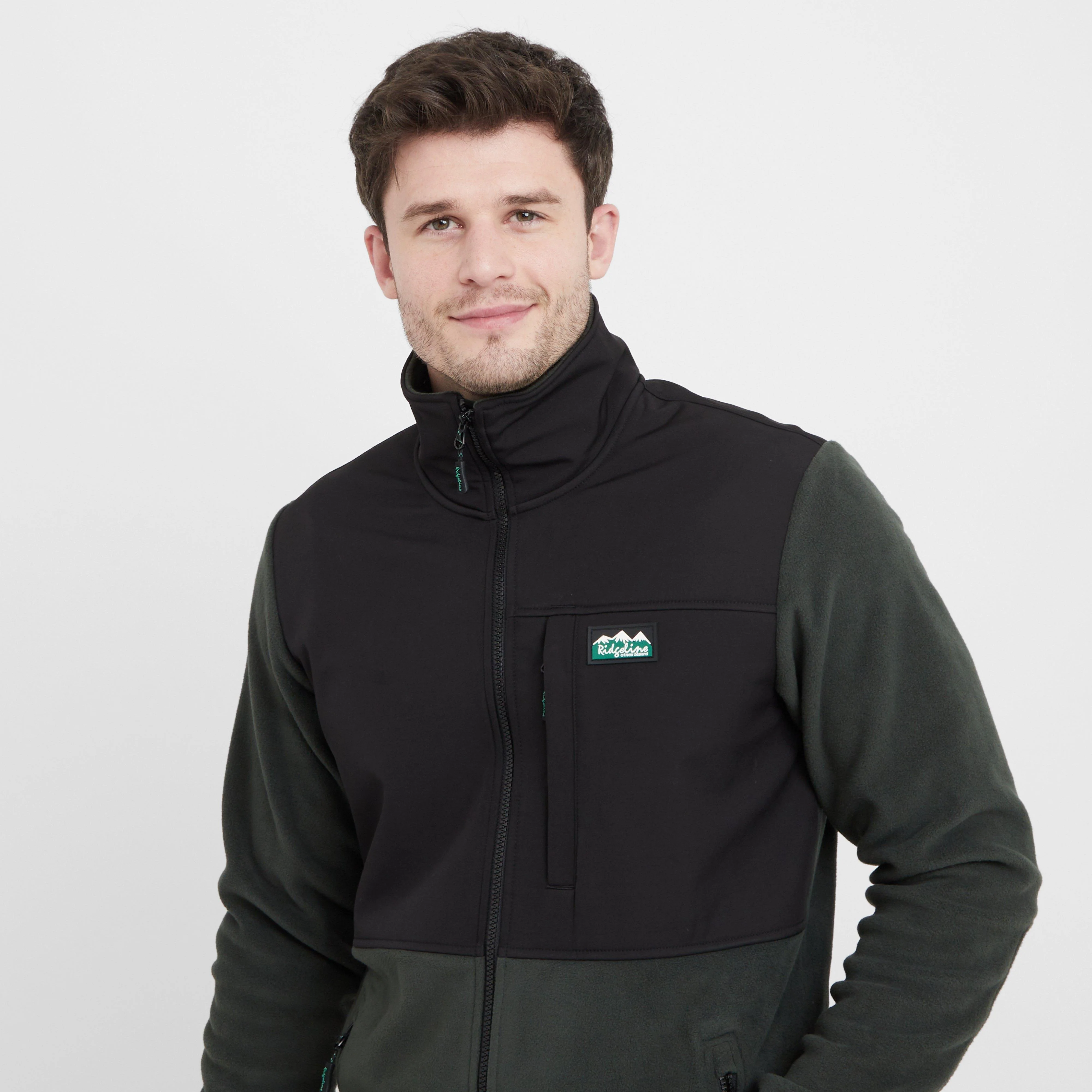 Mens Hybrid Jacket Black/Olive - Image 5