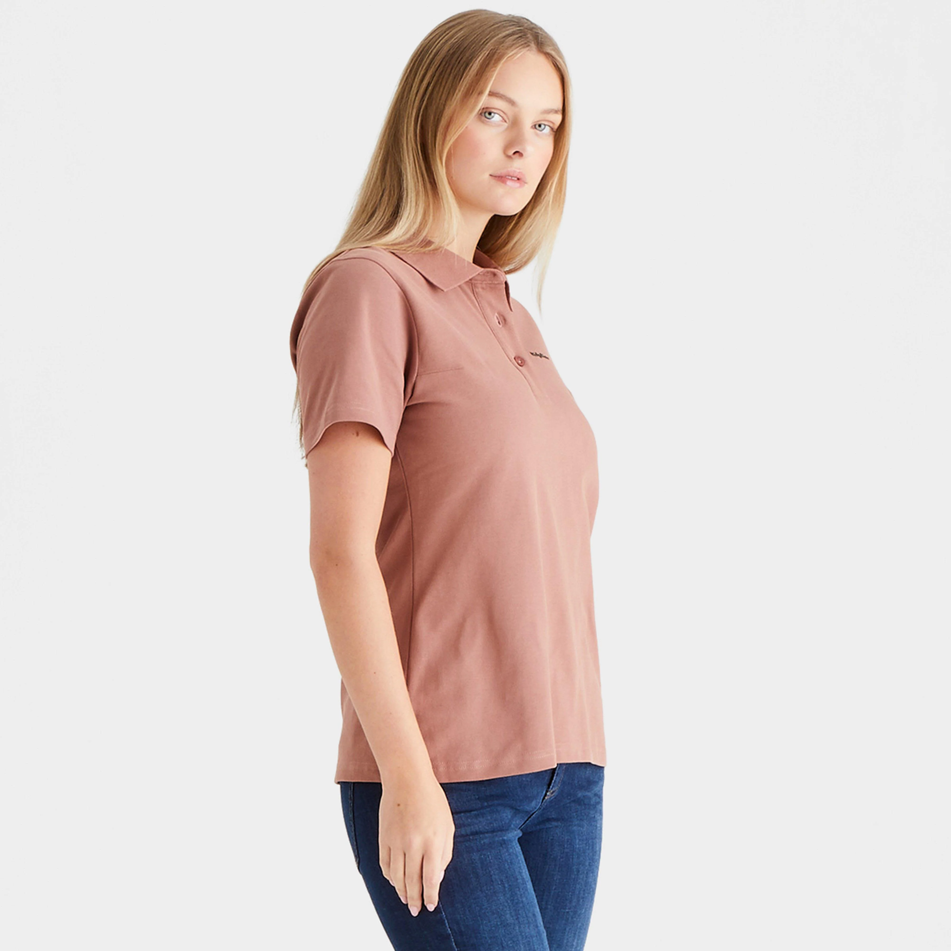 Women's Signature Polo Shirt Dusky Pink - Image 3