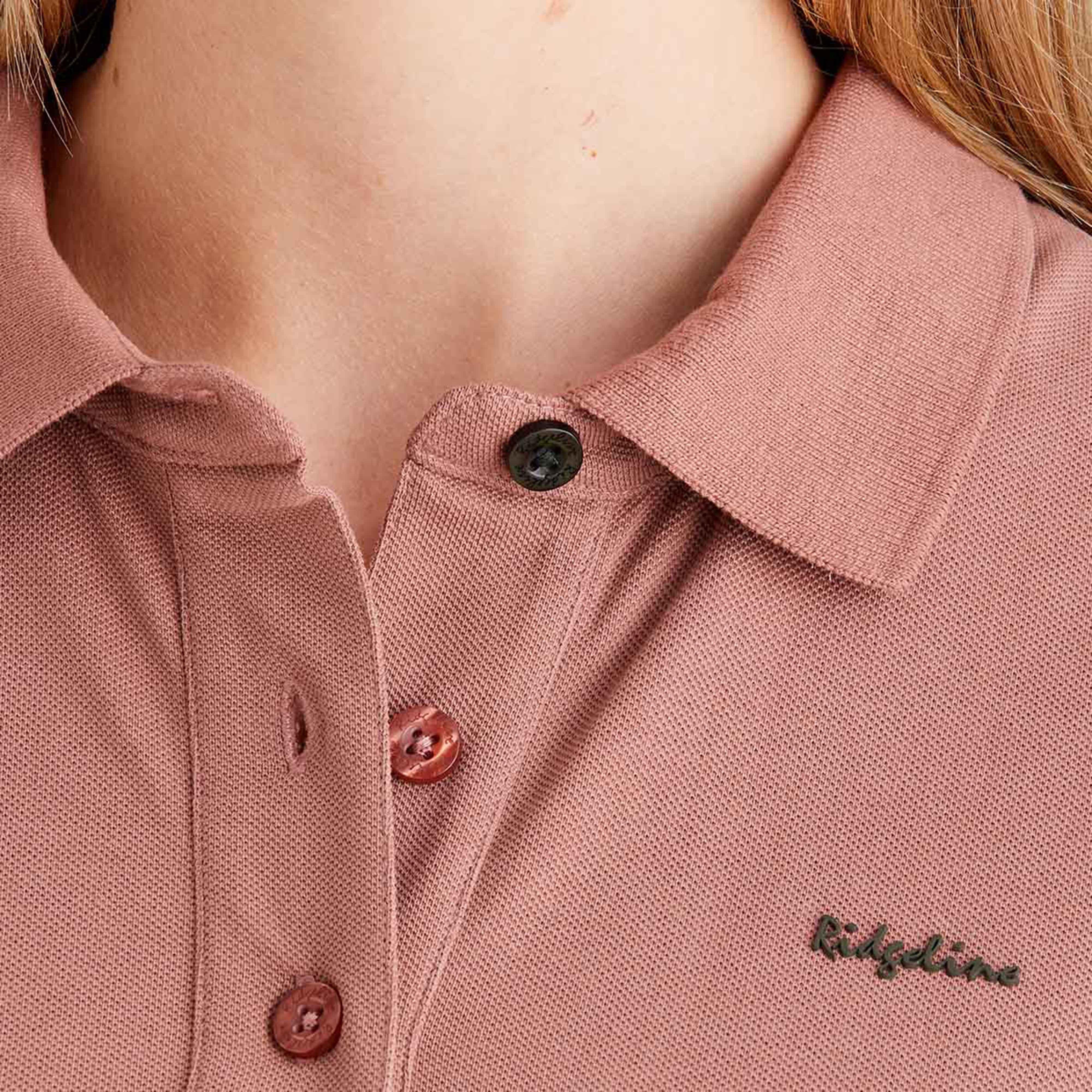 Women's Signature Polo Shirt Dusky Pink - Image 4