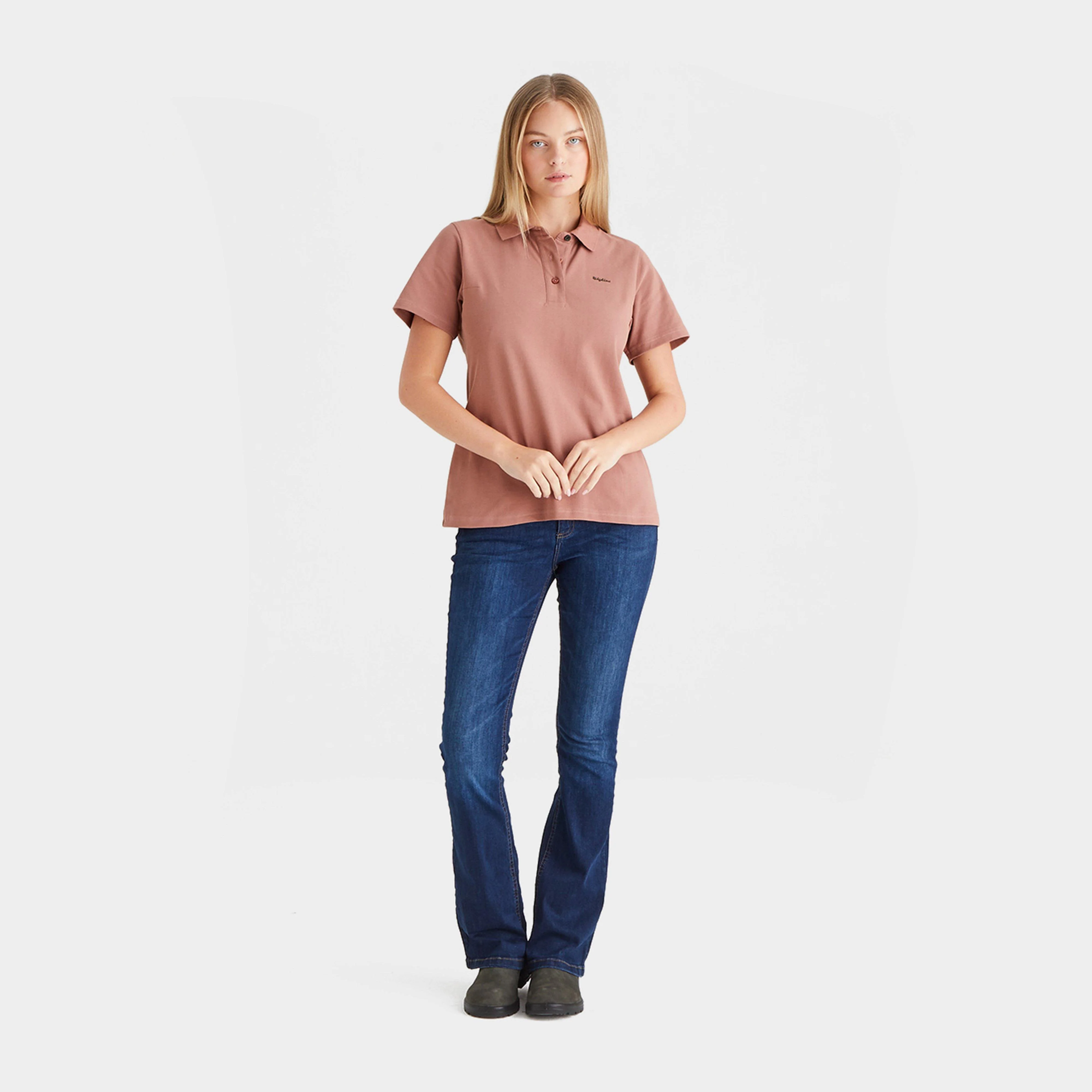 Women's Signature Polo Shirt Dusky Pink - Image 5
