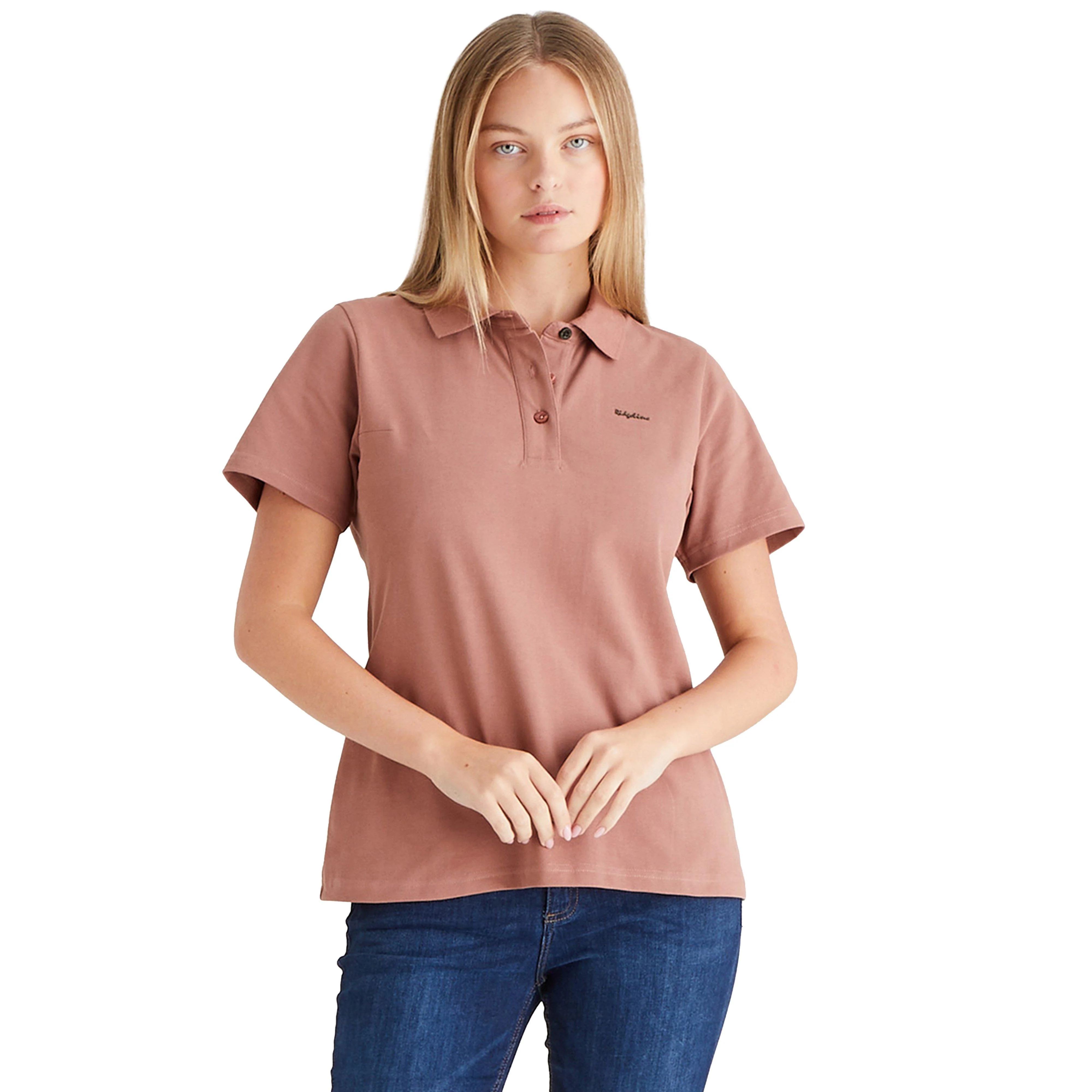 Women's Signature Polo Shirt Dusky Pink - Image 6