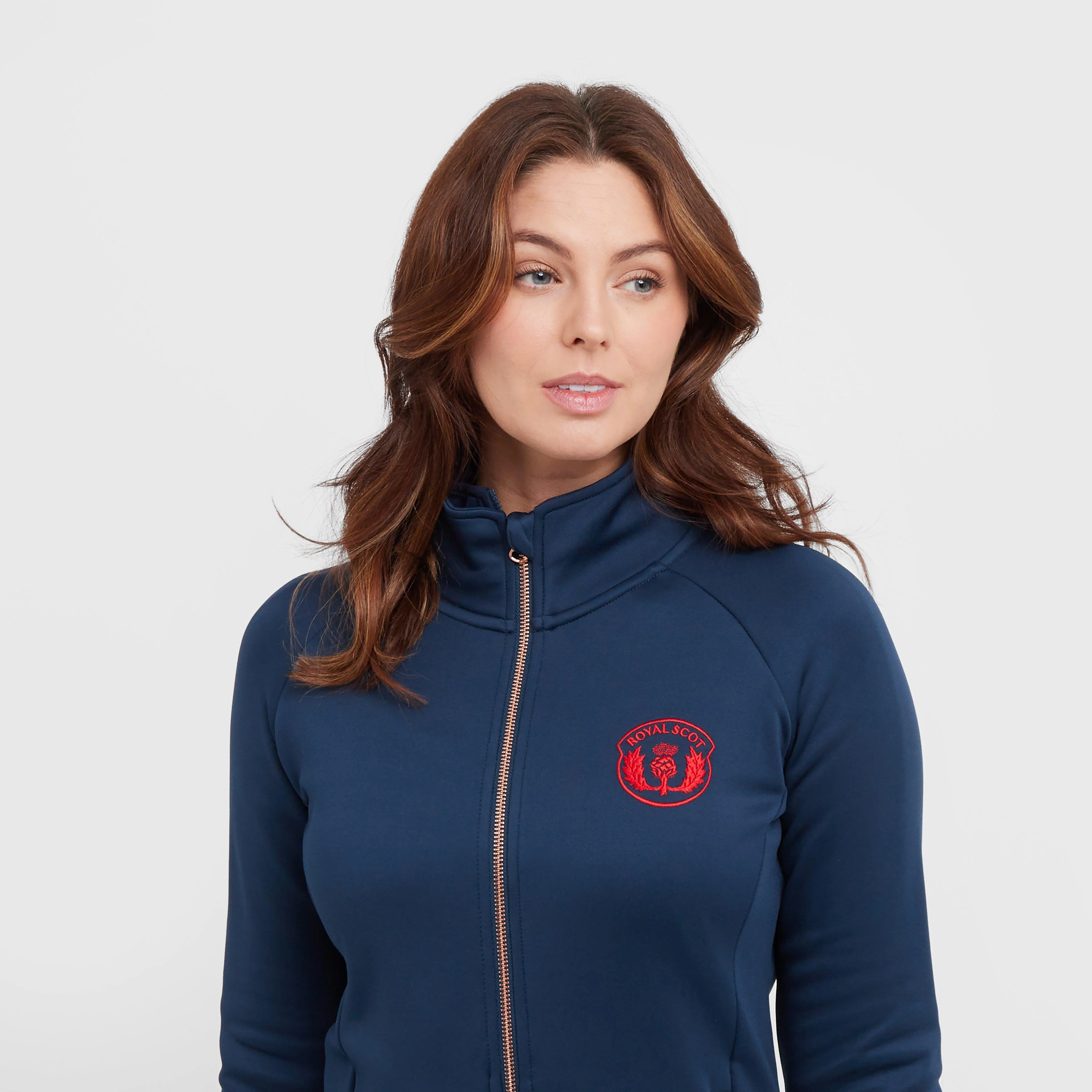 Womens Ava Full Zip Fleece Dark Blue - Image 5