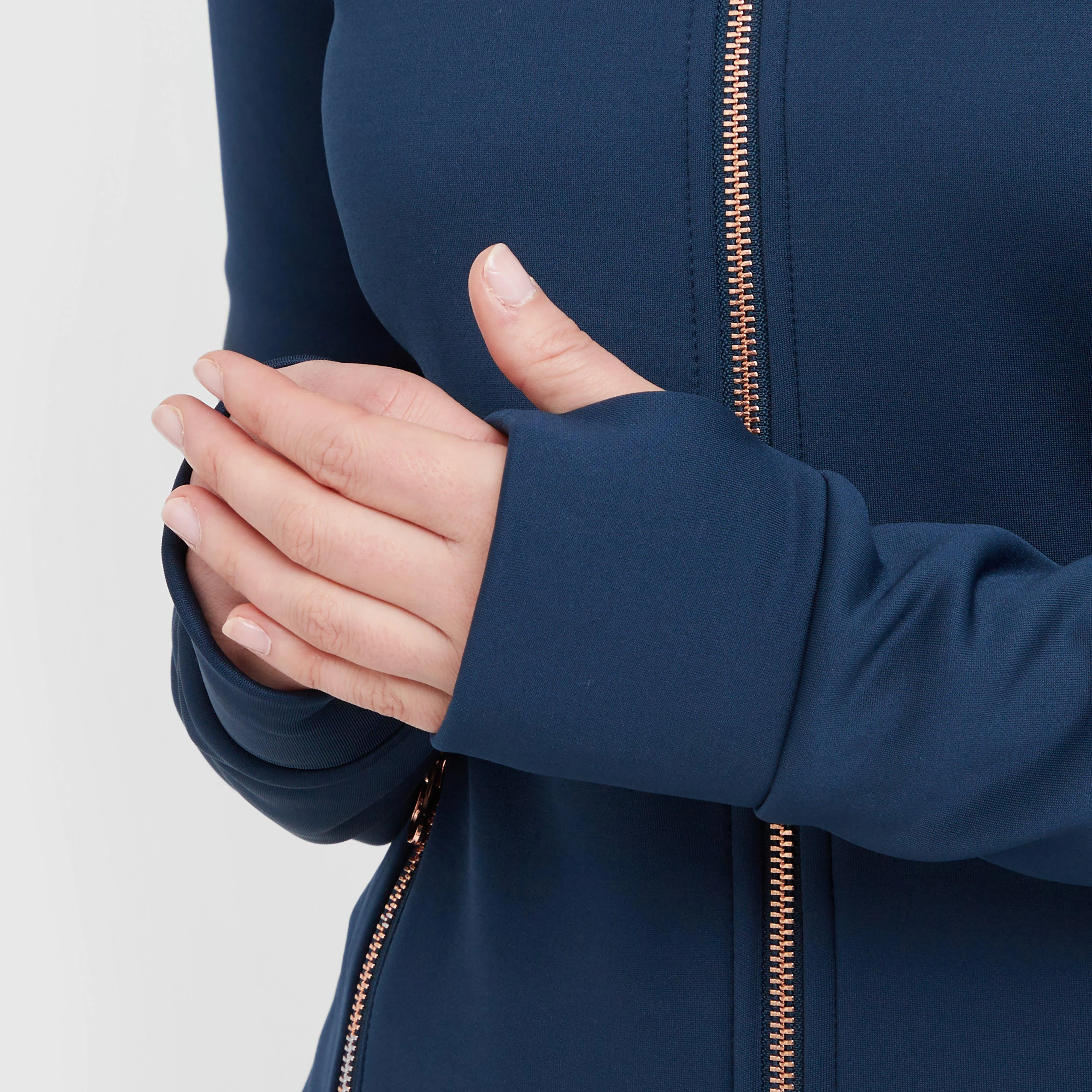 Womens Ava Full Zip Fleece Dark Blue - Image 8
