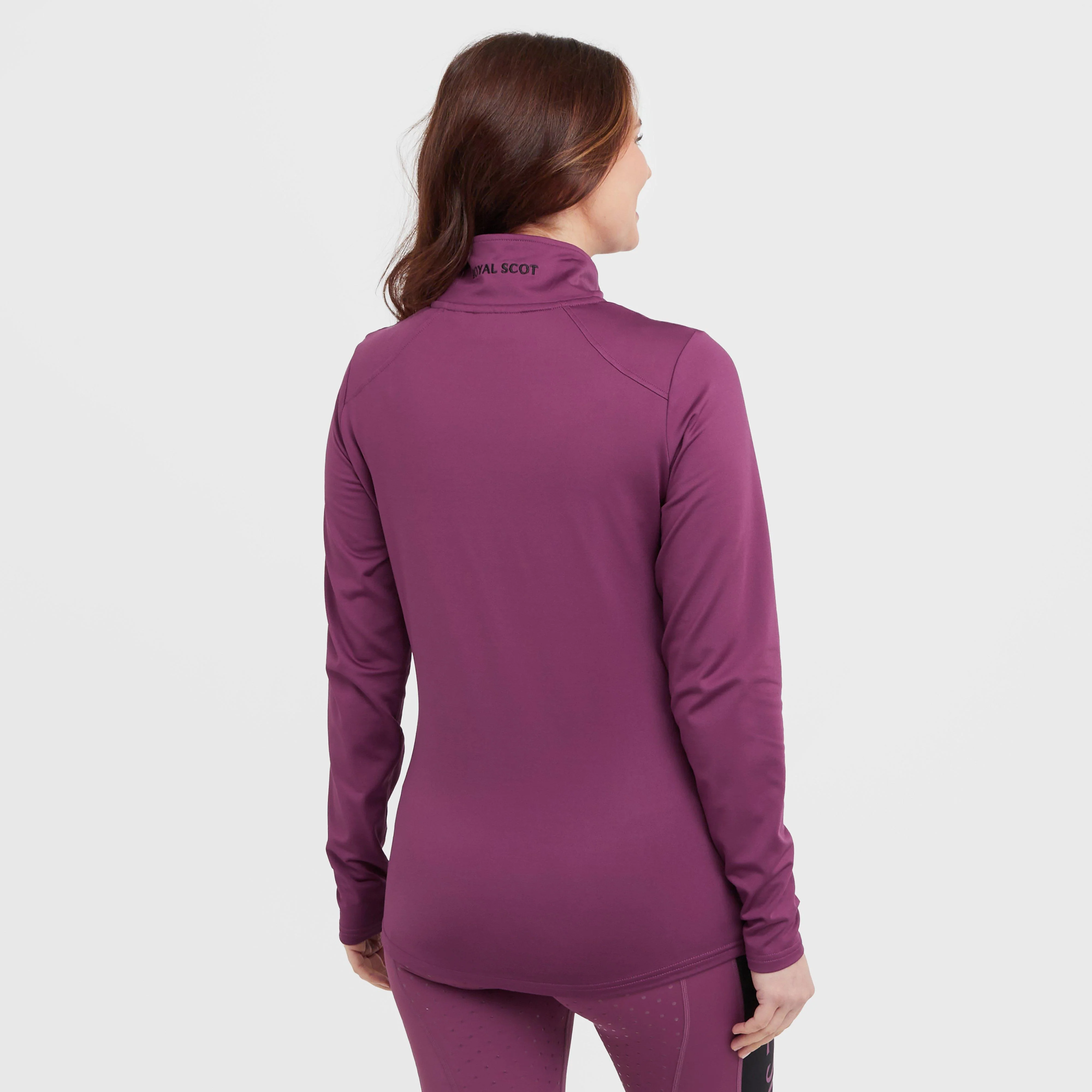 Womens Emily Half Zip Stretch Top Wine - Image 2