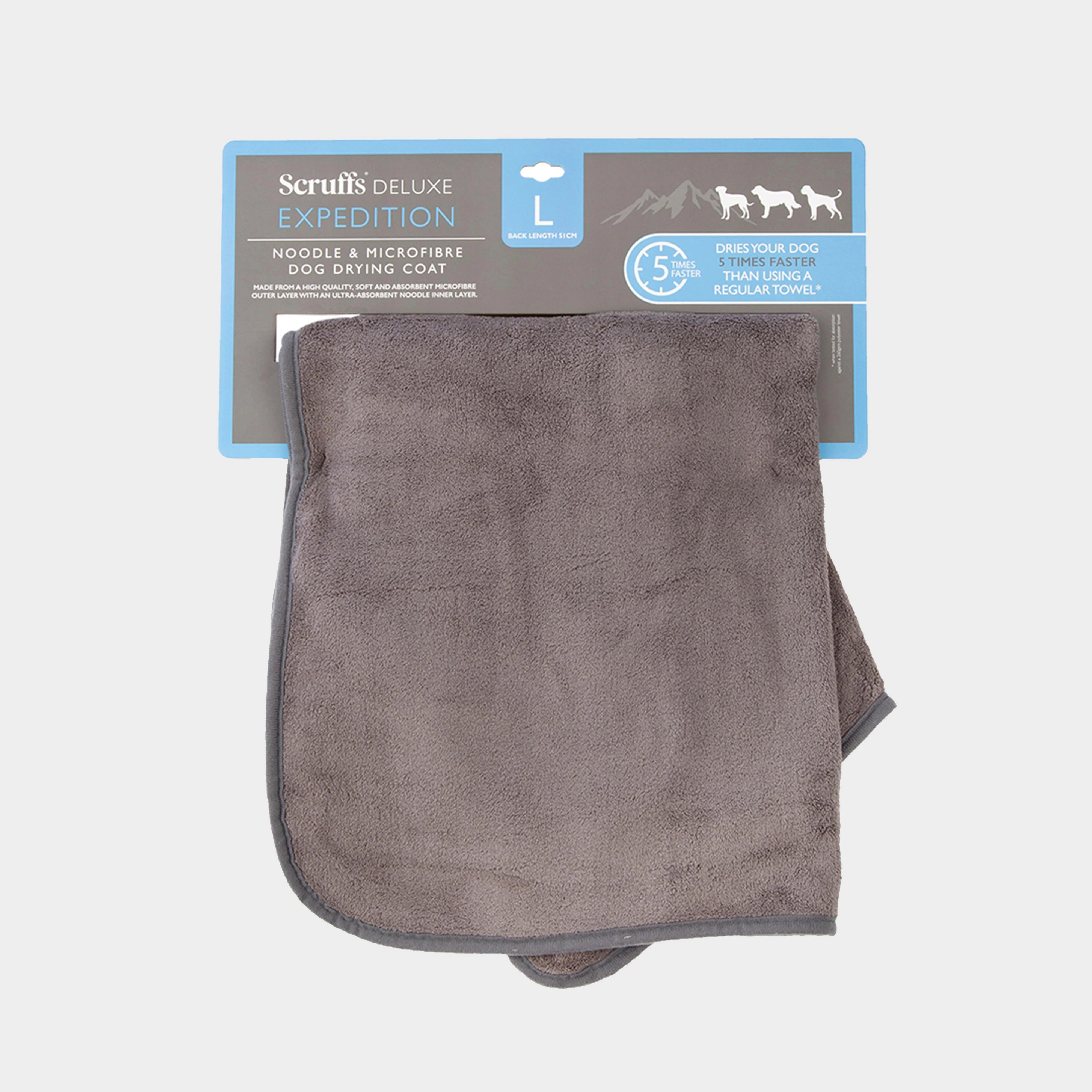 Expedition Deluxe Noodle & Microfibre Dog Drying Coat Storm Grey L - Image 2