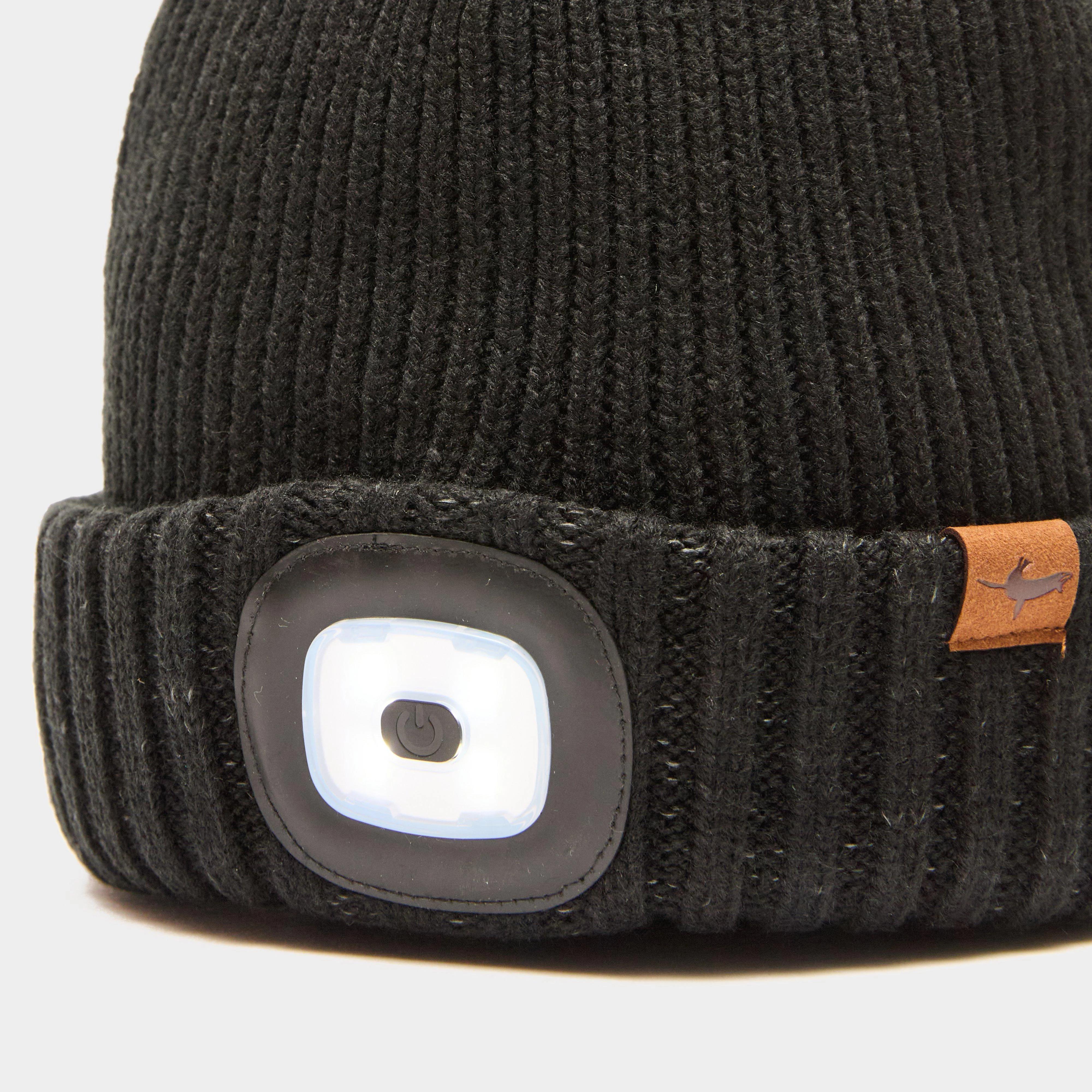 Waterproof Cold Weather LED Roll Cuff Beanie Hat Black - Image 3