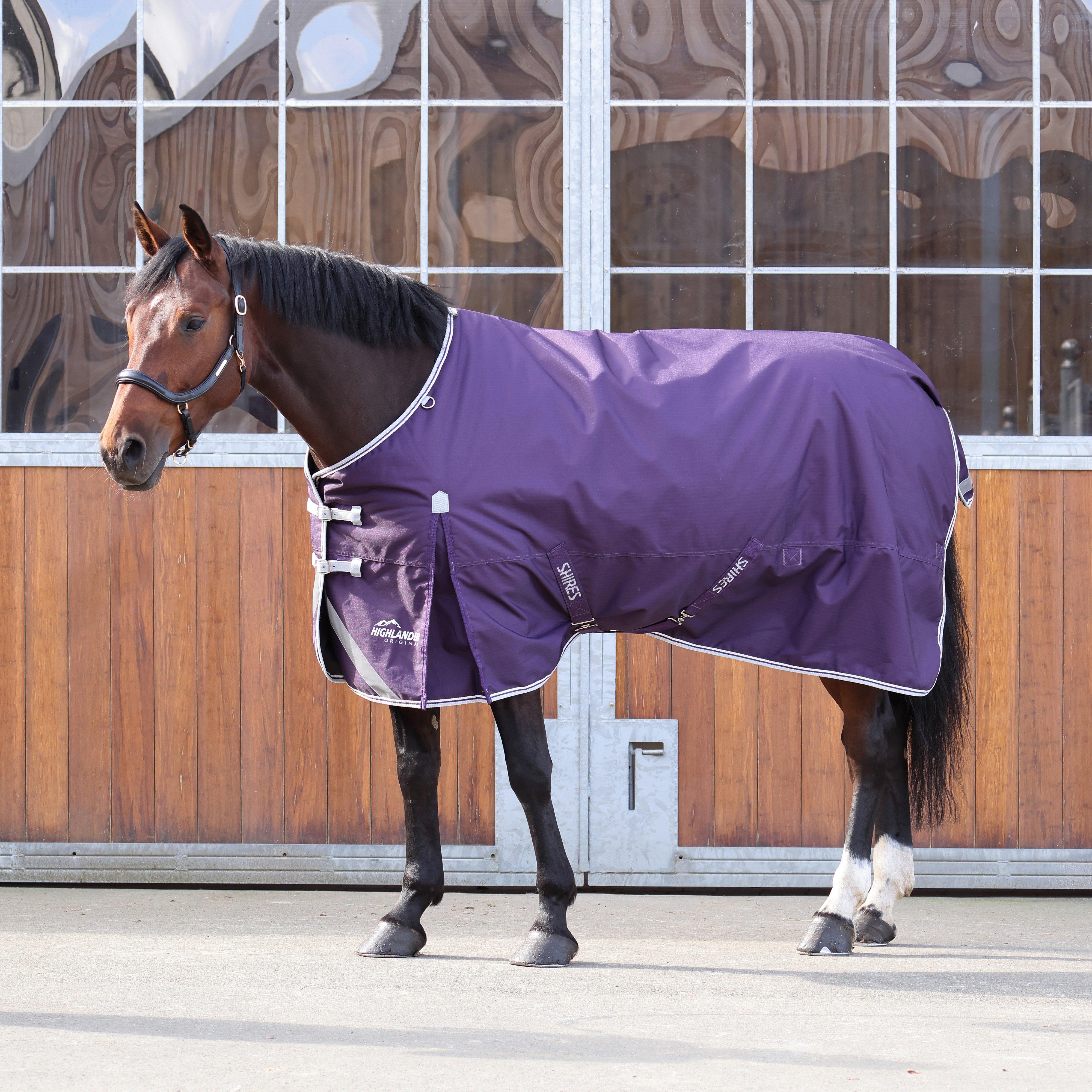 Highlander Original 100g Standard Neck Turnout Rug Plum - Image 5