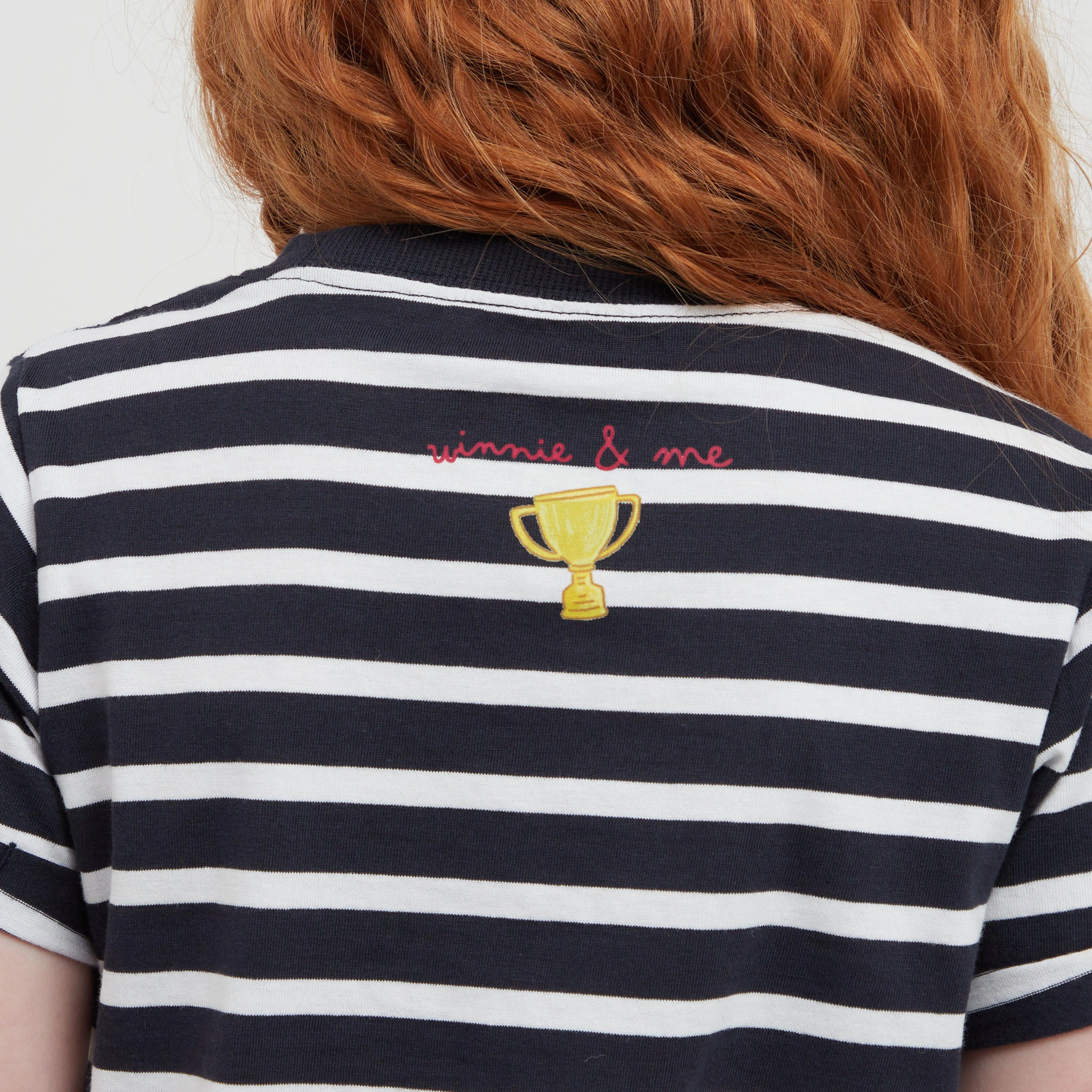 Kids Winnie & Me T-Shirt Navy Stripe - Image 5