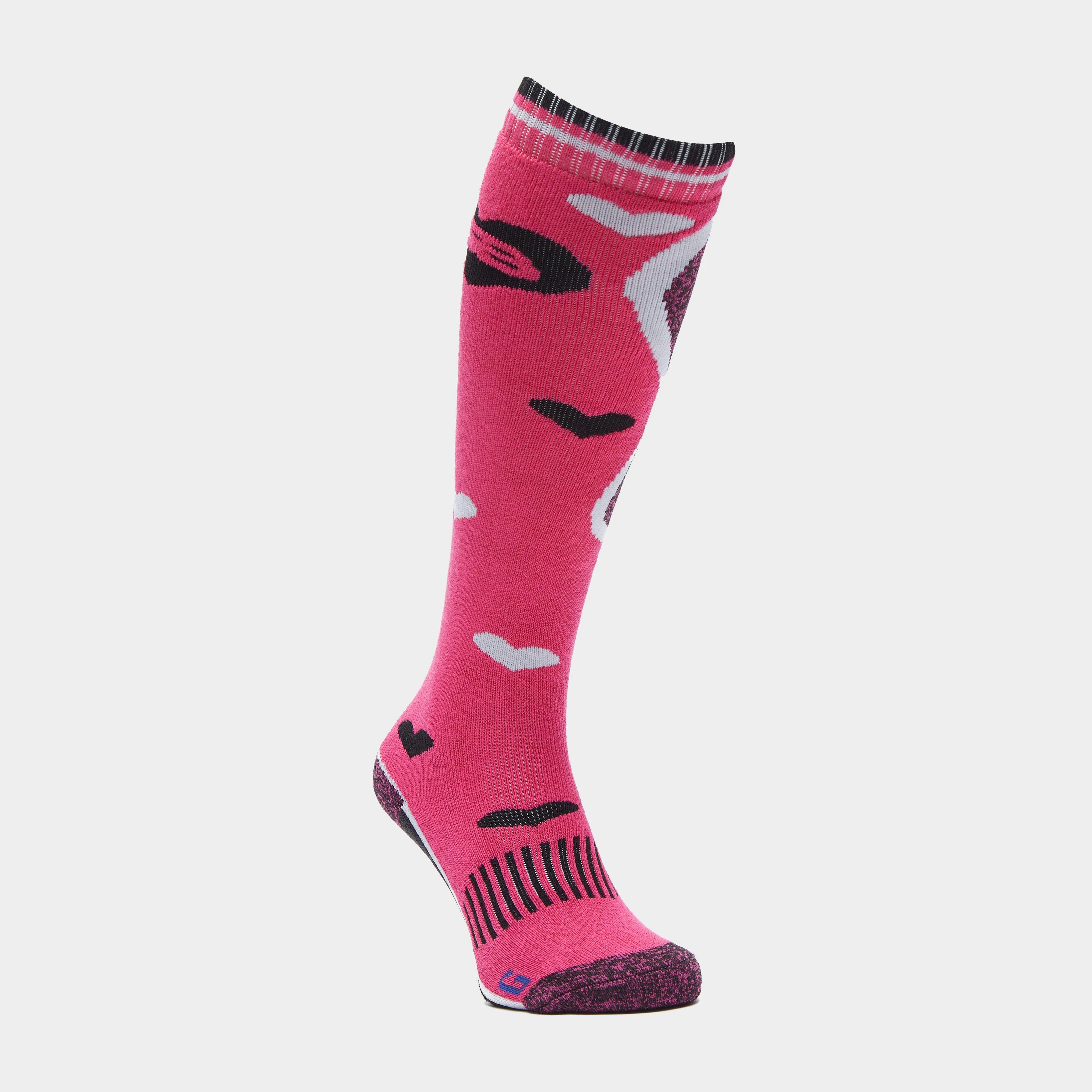Womens Patterdale Long Socks Cerise/Black - Image 6