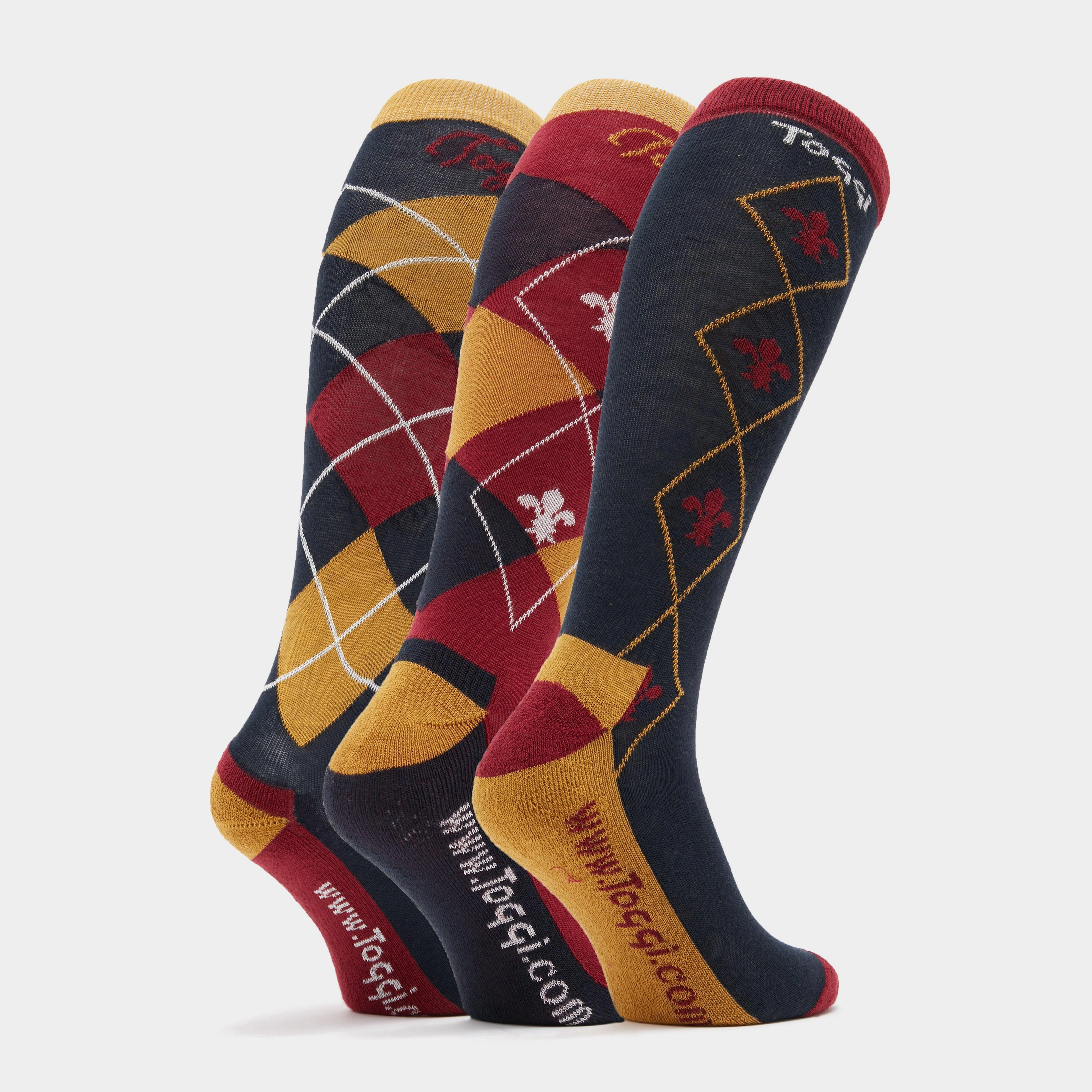 Ladies 3 Pack Chestermere Socks Navy - Image 3