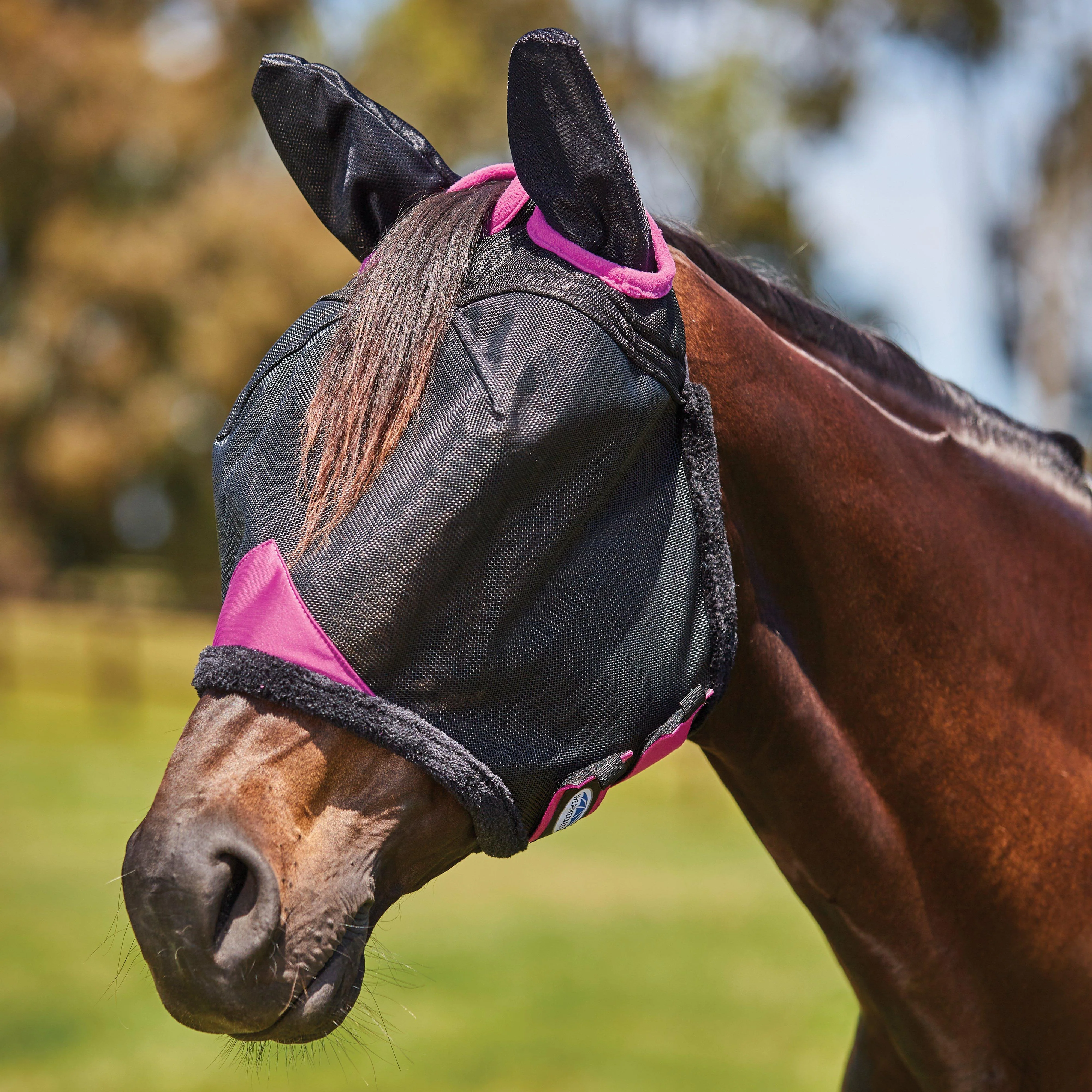 ComFiTec Deluxe Durable Mesh Mask With Ears Black/Purple - Image 9