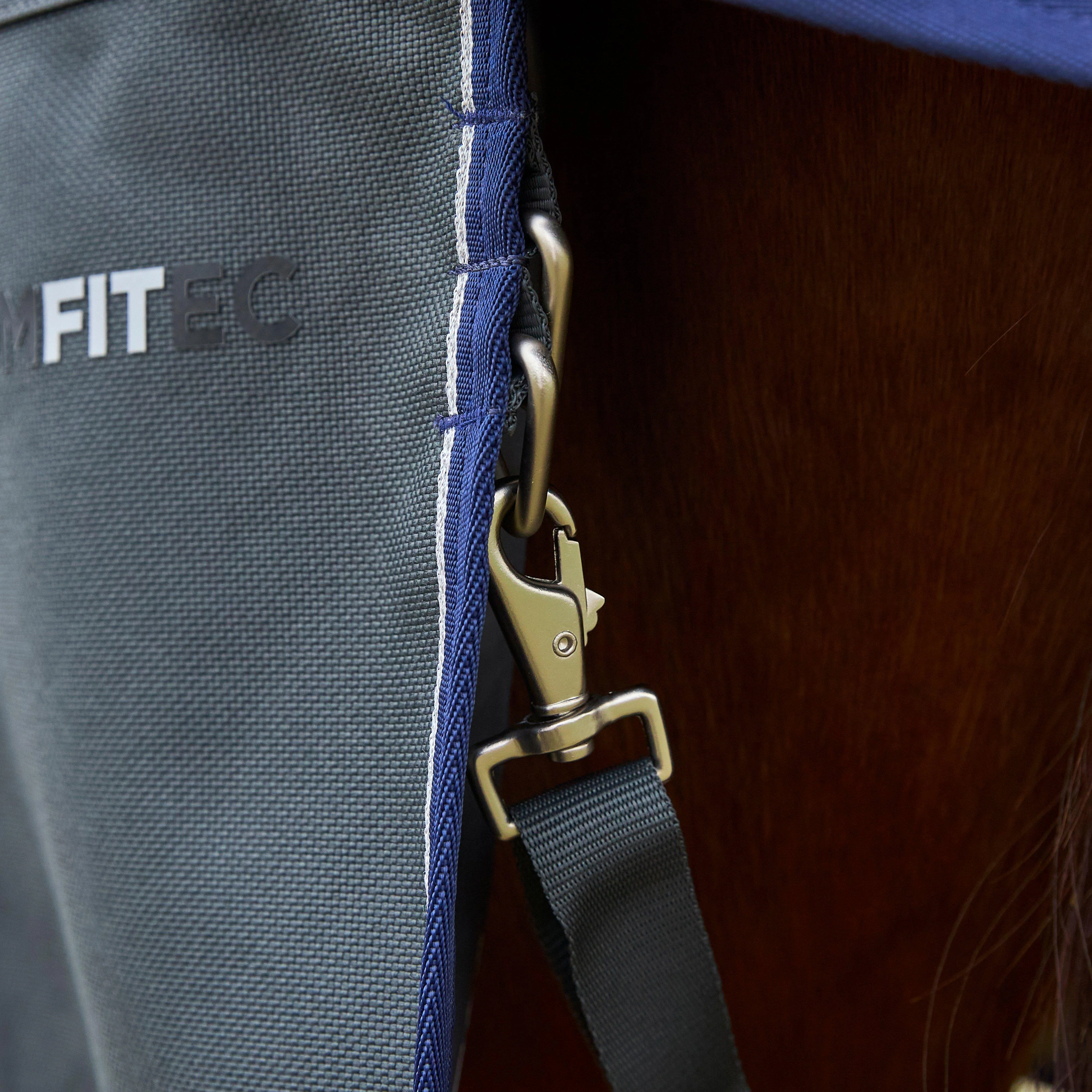 ComFiTec Ultra Detach-A-Neck 100g Medium/Light Weight Turnout Rug Charcoal - Image 4