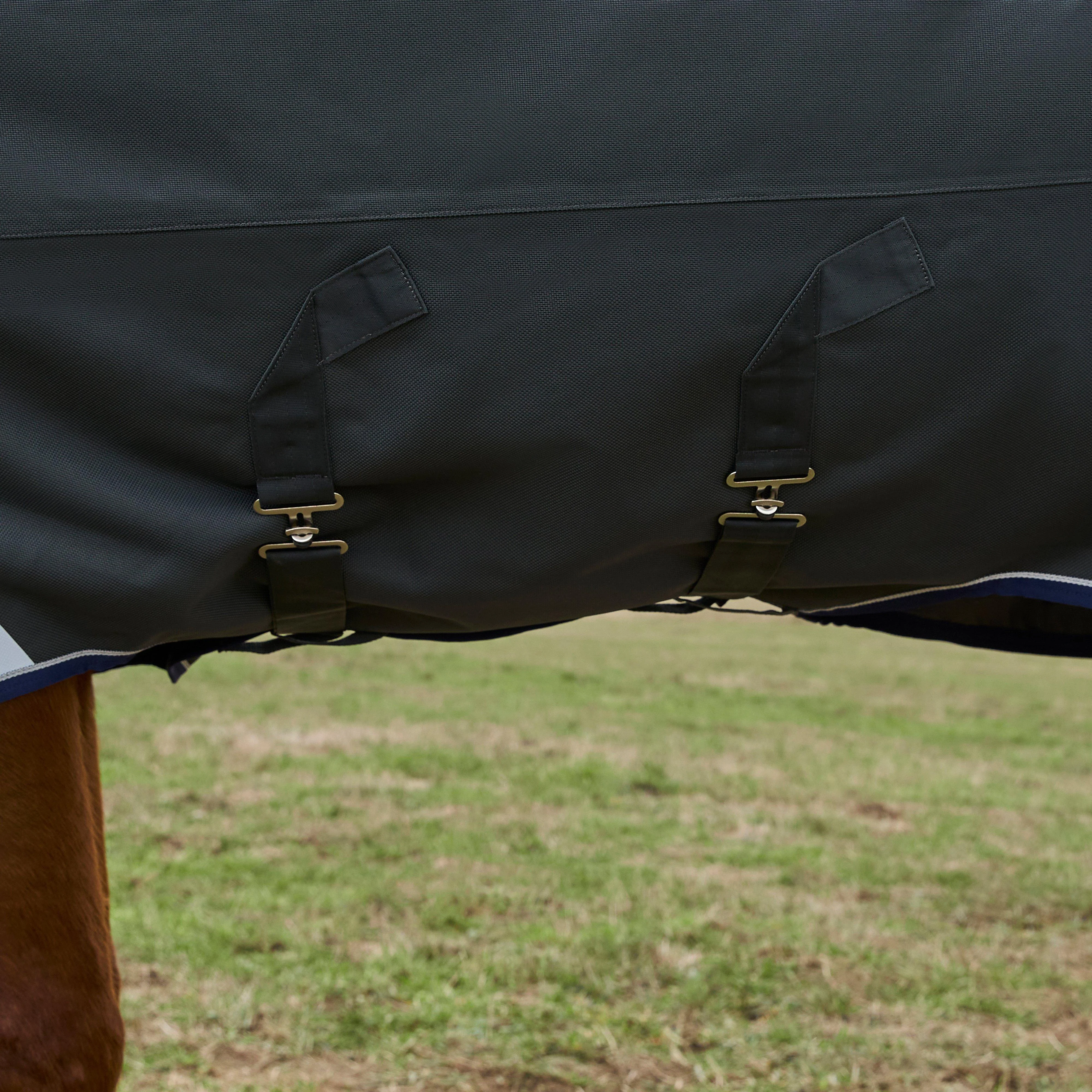 ComFiTec Ultra Detach-A-Neck 100g Medium/Light Weight Turnout Rug Charcoal - Image 9