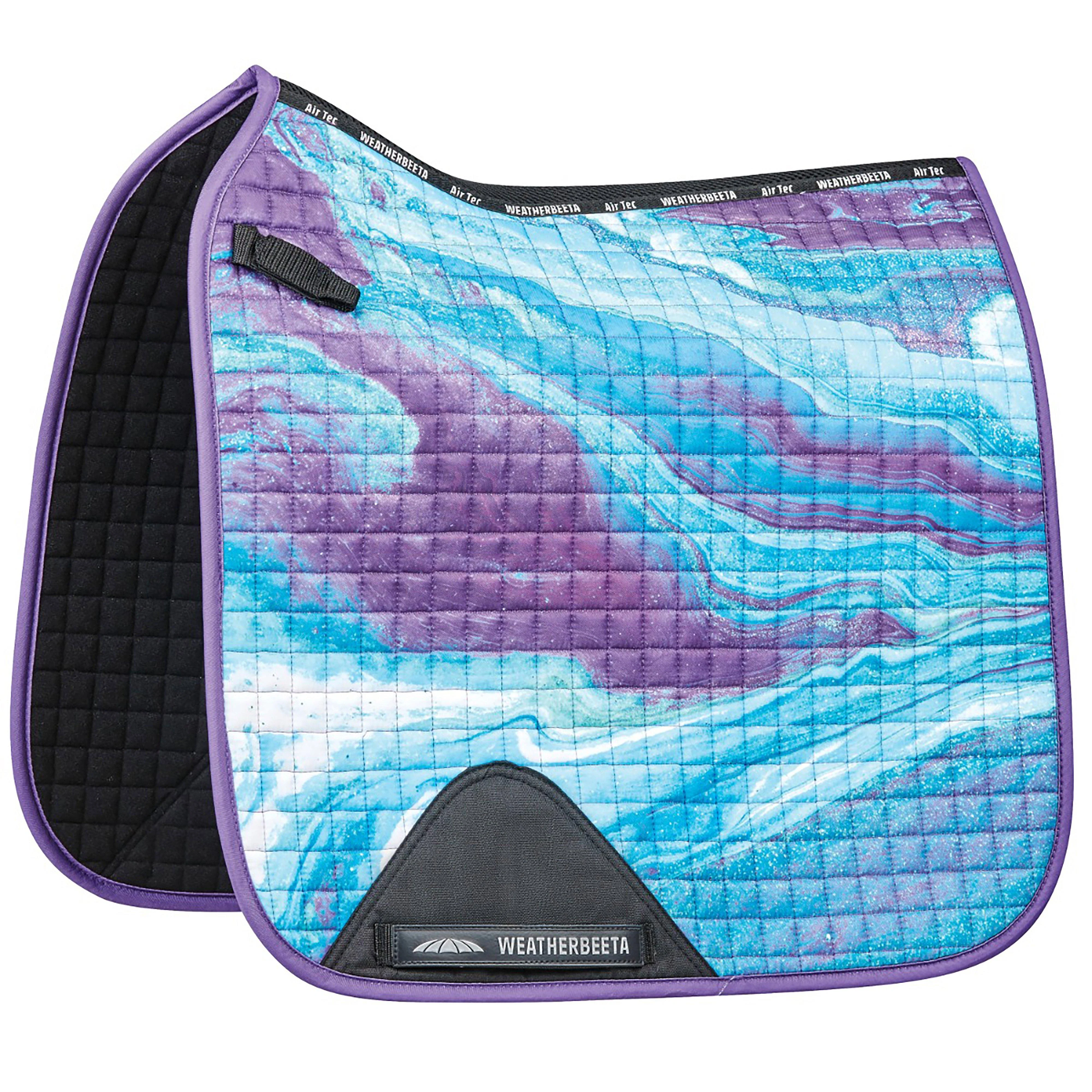 Prime Marble Dressage Saddle Pad Purple Swirl Marble Print - Image 2